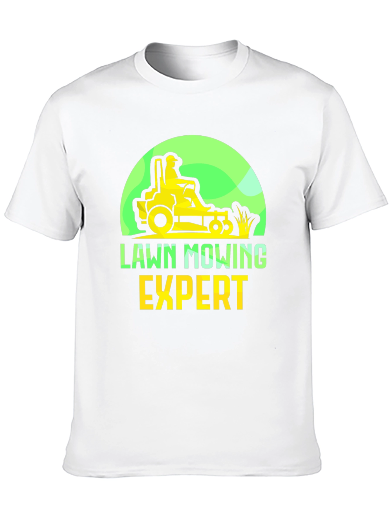 Lawn Mowing Expert T-Shirt - Ride-On Mower Graphic Tee