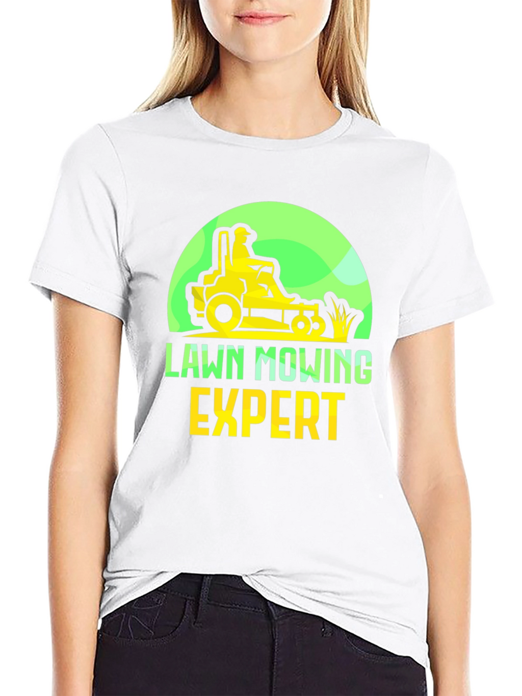 Lawn Mowing Expert T-Shirt - Ride-On Mower Graphic Tee