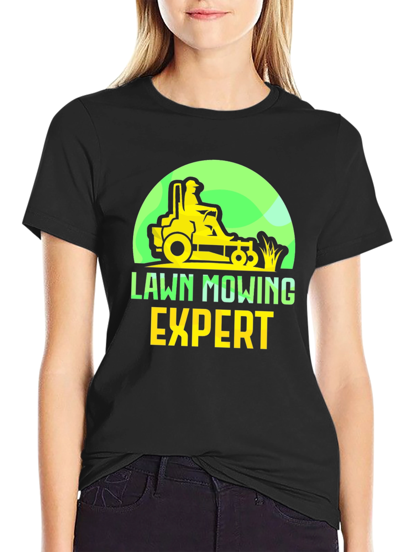 Lawn Mowing Expert T-Shirt - Ride-On Mower Graphic Tee
