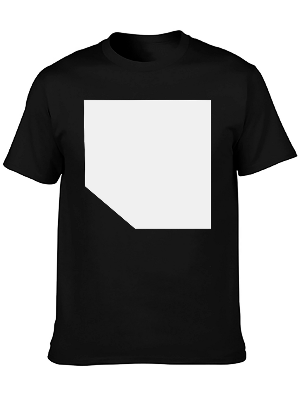 Mens Black Casual T-Shirt with Custom Print Area