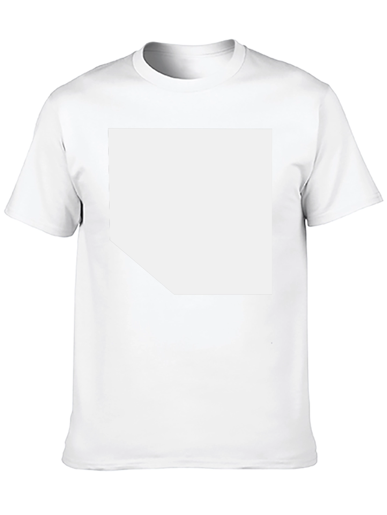 Mens Black Casual T-Shirt with Custom Print Area