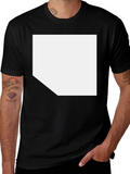 Mens Black Casual T-Shirt with Custom Print Area