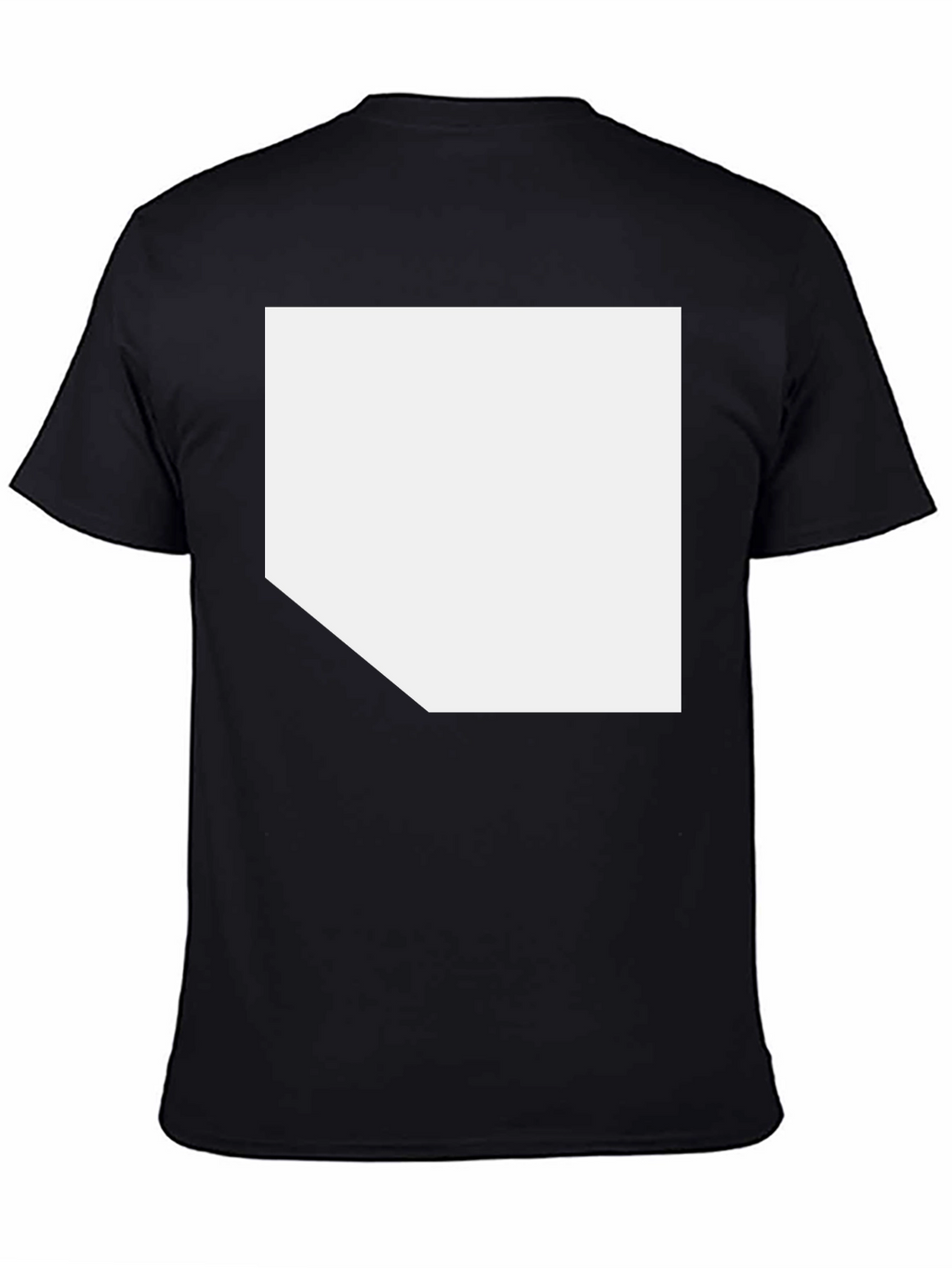 Mens Black Casual T-Shirt with Custom Print Area
