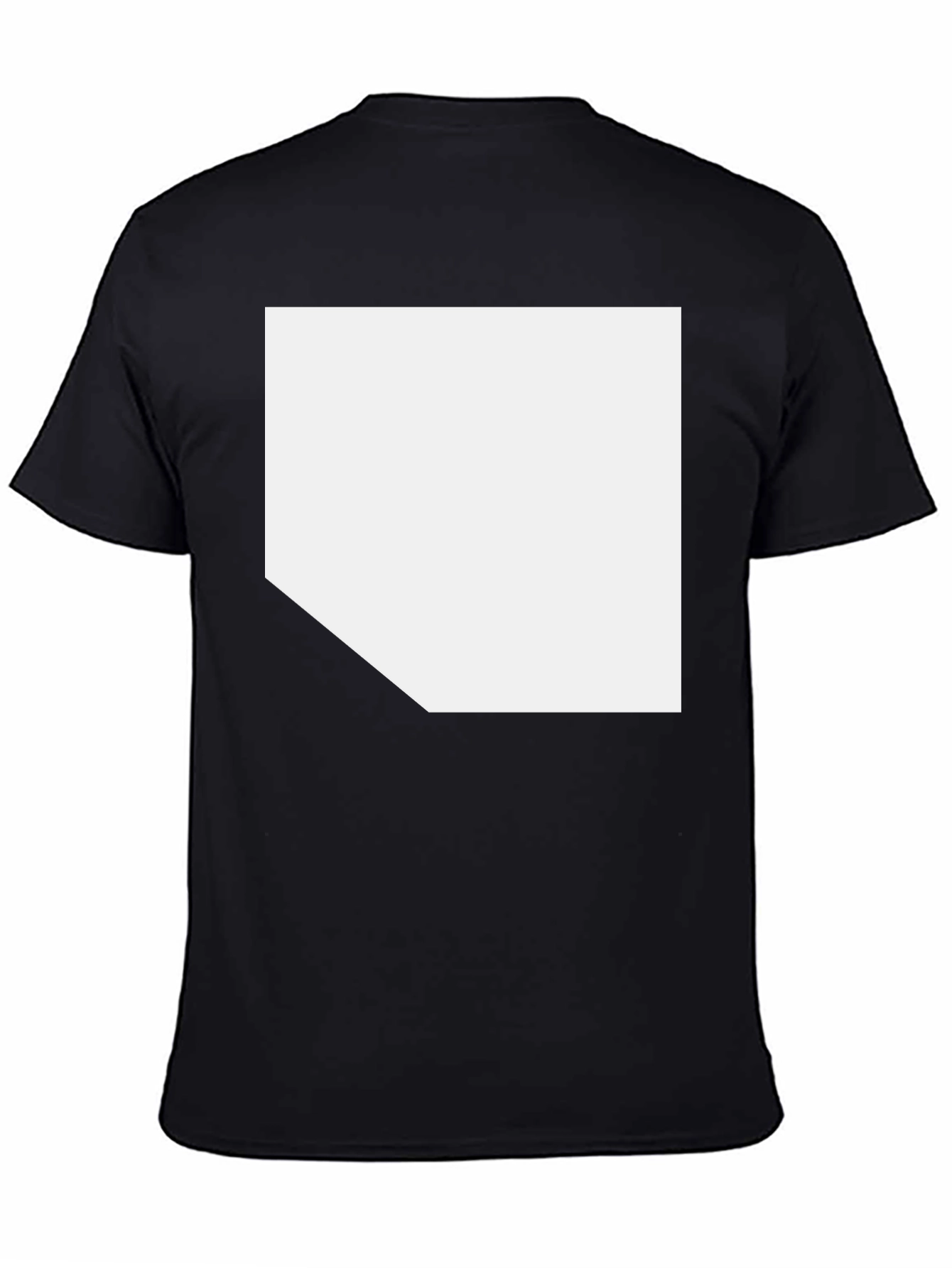 Mens Black Casual T-Shirt with Custom Print Area