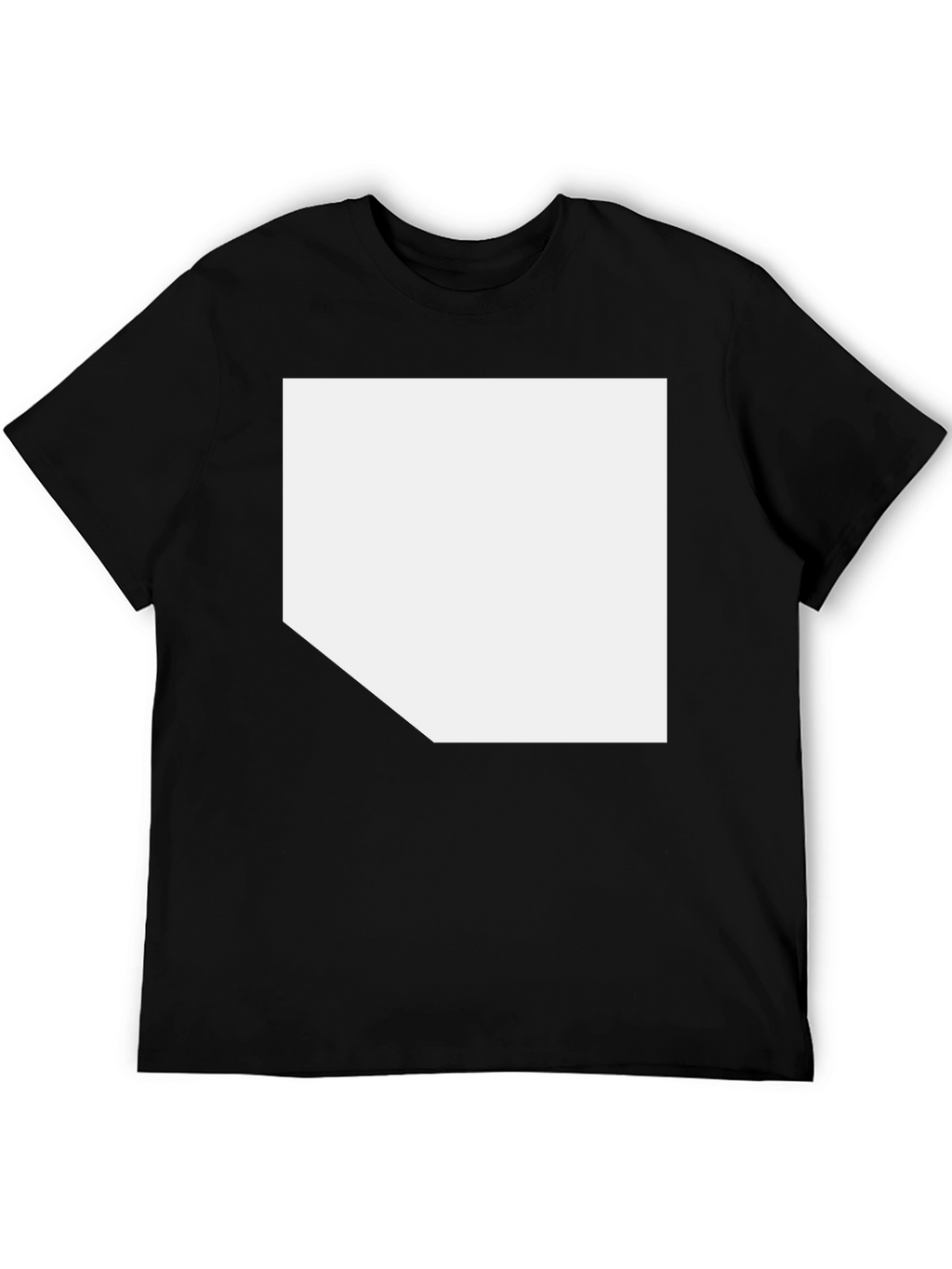 Mens Black Casual T-Shirt with Custom Print Area