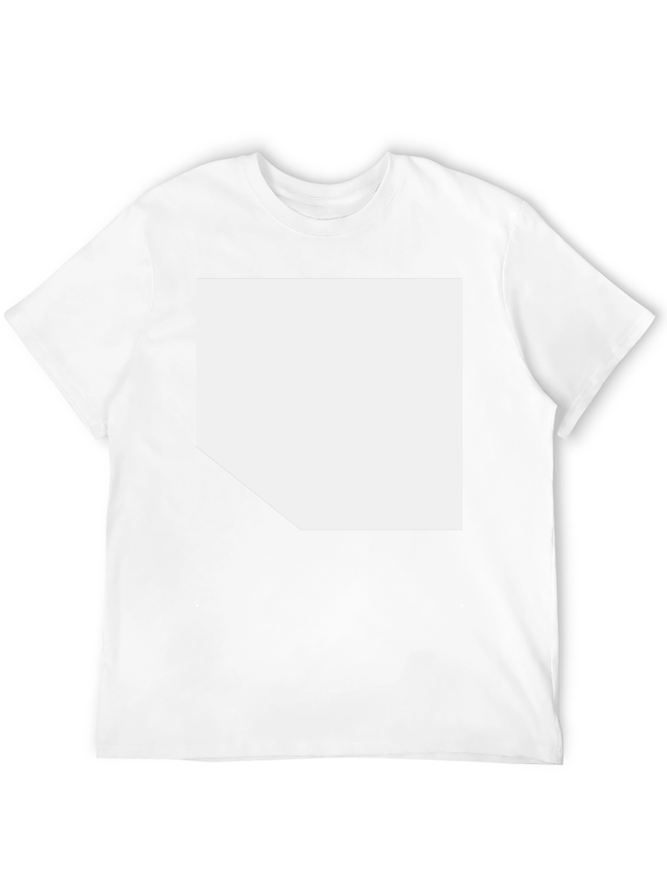 Mens Black Casual T-Shirt with Custom Print Area