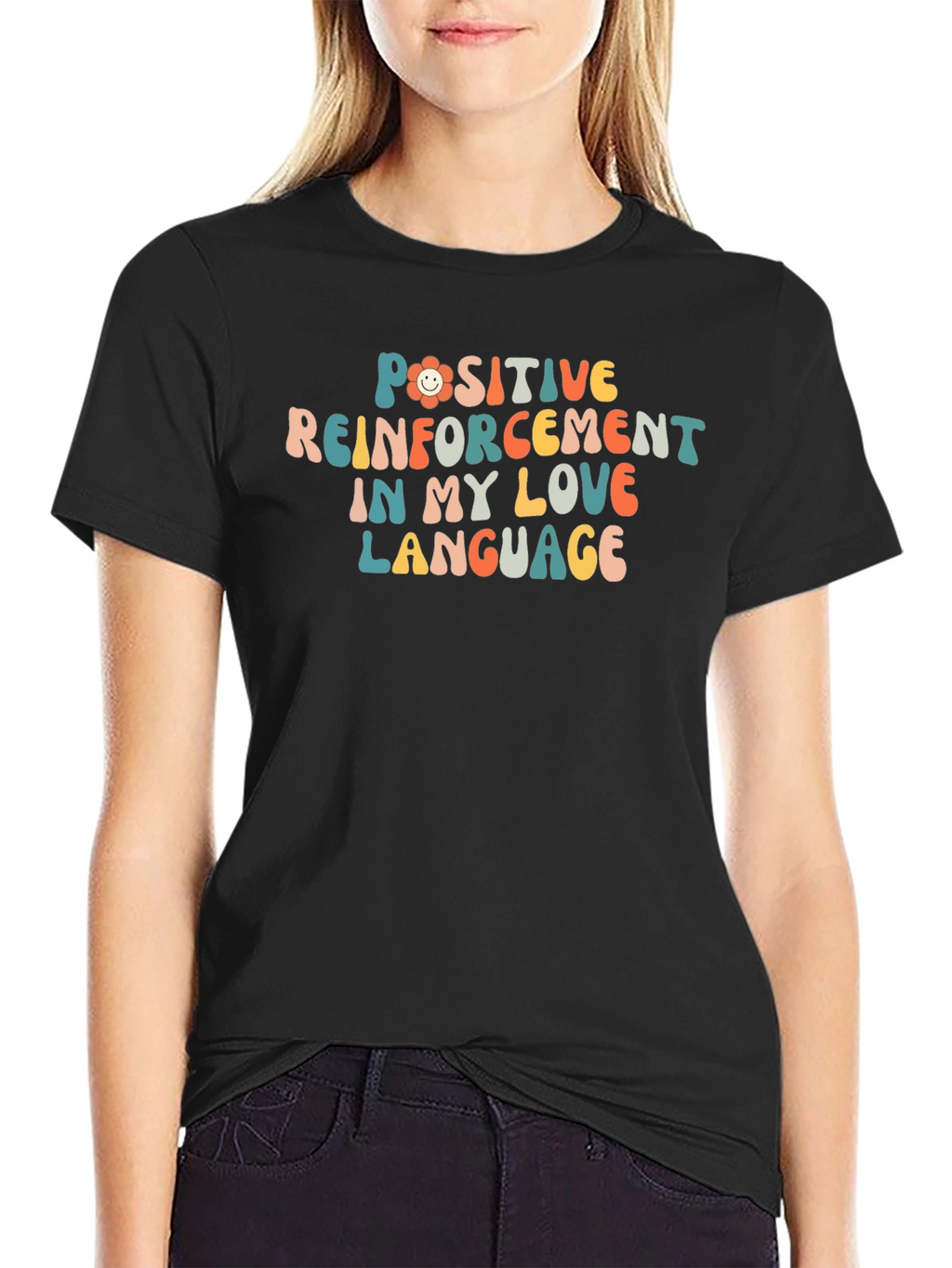 Positive Reinforcement Love Language Black T-Shirt