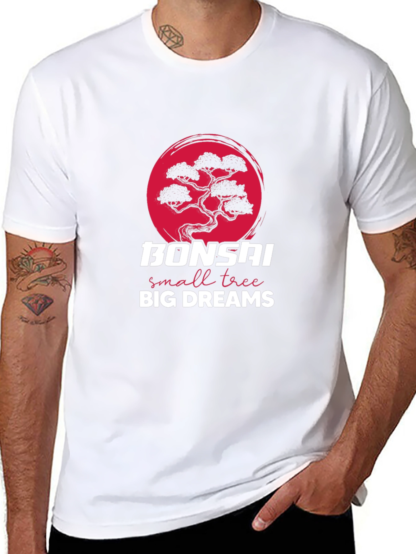Bonsai Tree Graphic T-Shirt - Small Tree Big Dreams