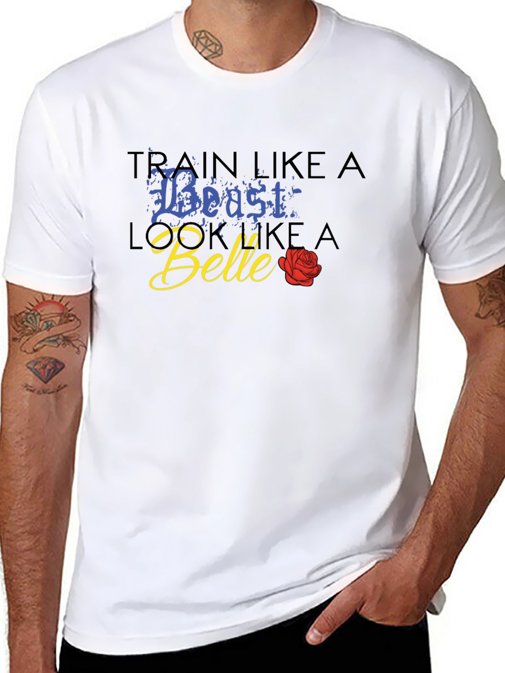 Train Like a Beast Belle Rose Black T-Shirt