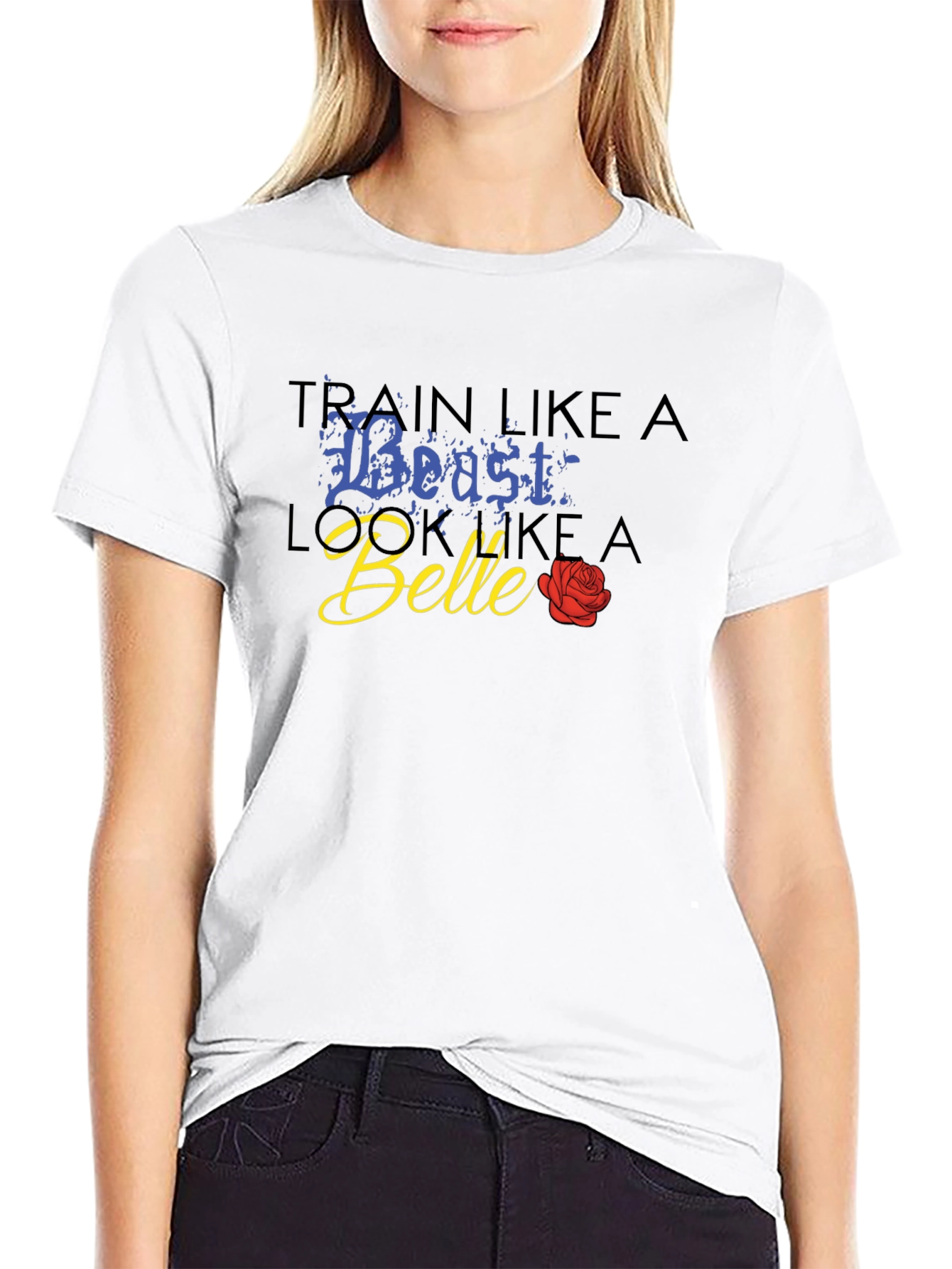 Train Like a Beast Belle Rose Black T-Shirt
