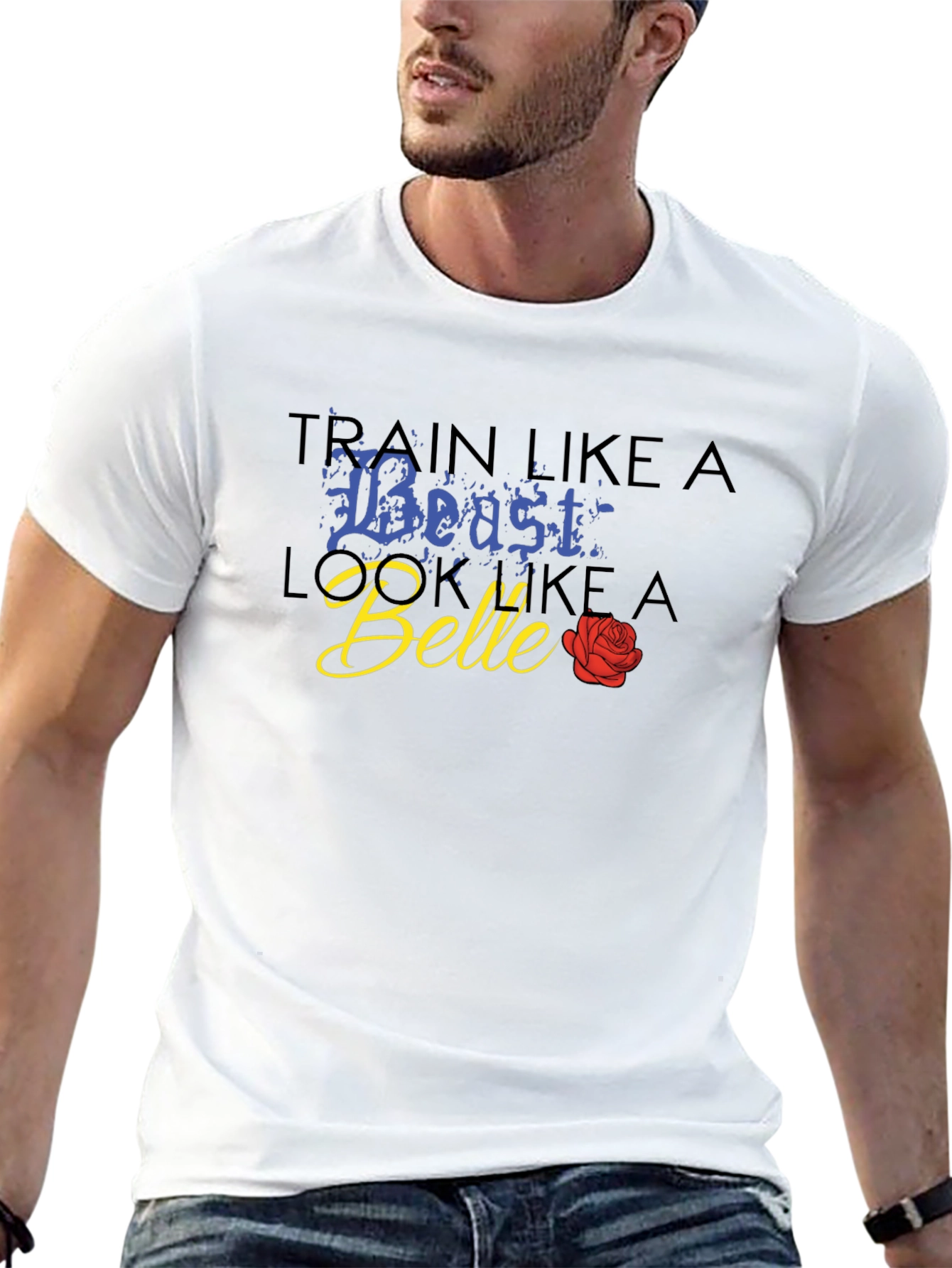 Train Like a Beast Belle Rose Black T-Shirt