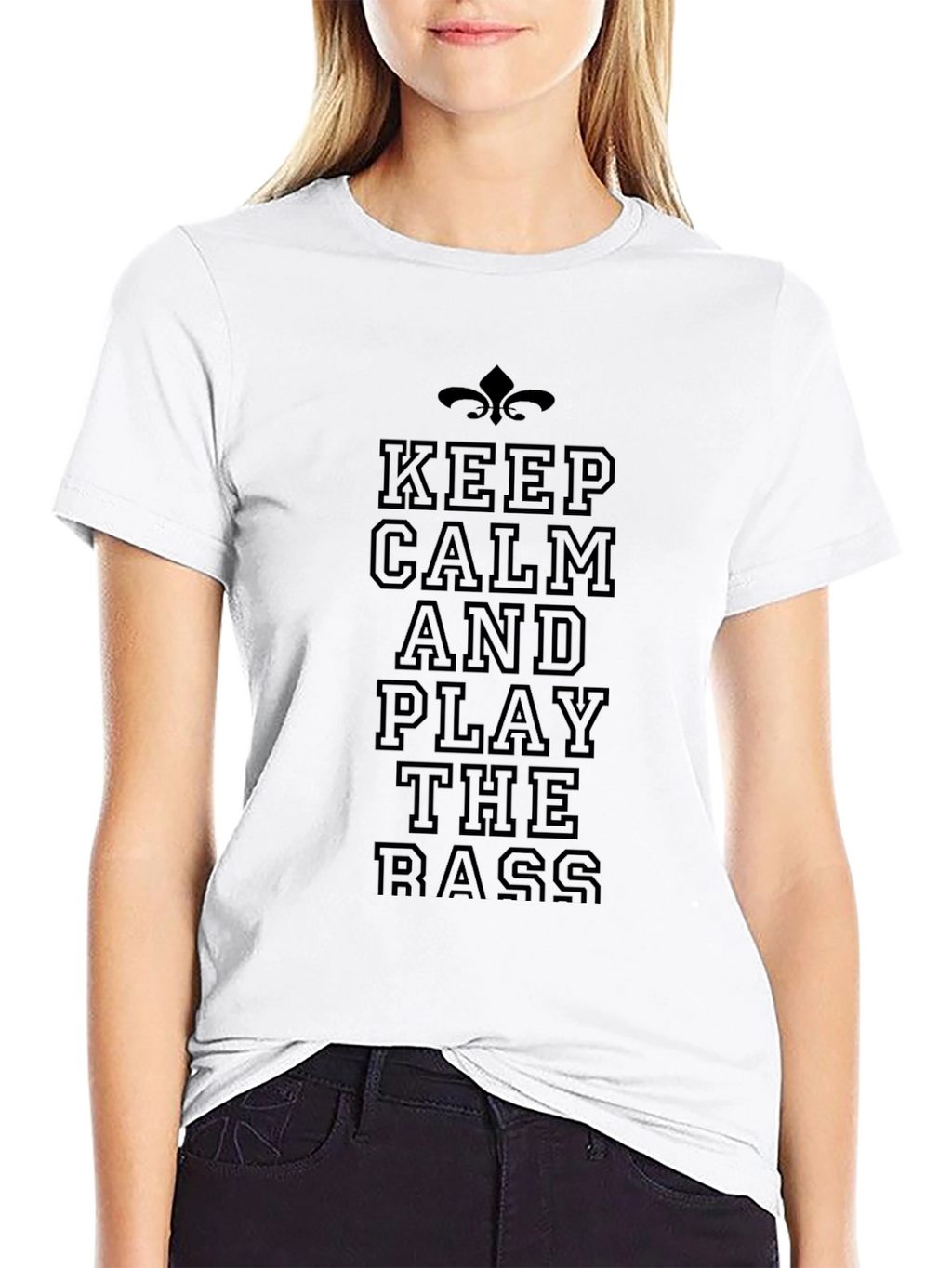 Keep Calm and Play the Bass Black T-Shirt