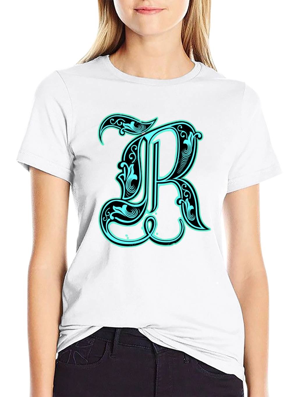 Letter R Graphic Tee - Stylish and Unique