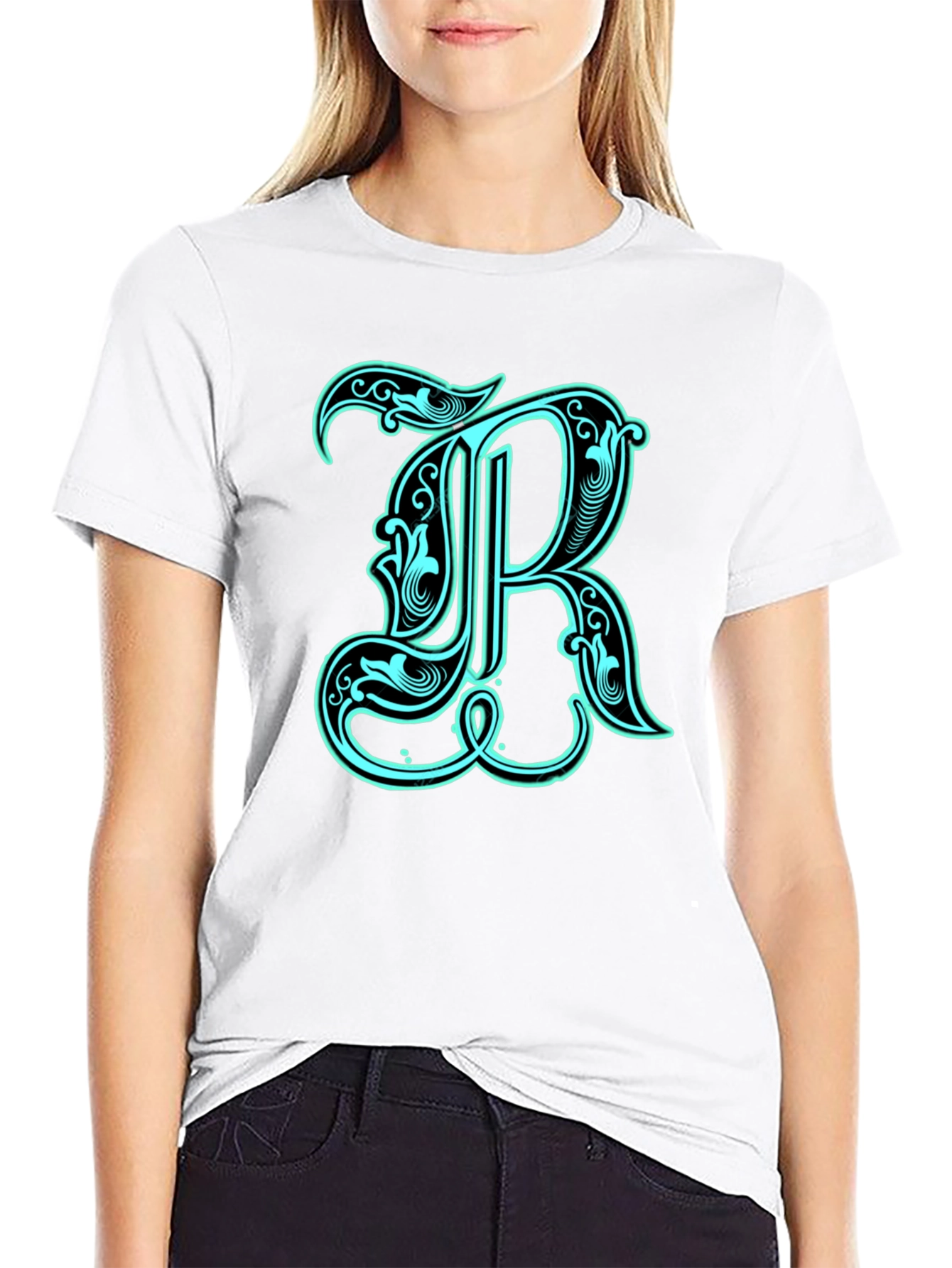 Letter R Graphic Tee - Stylish and Unique