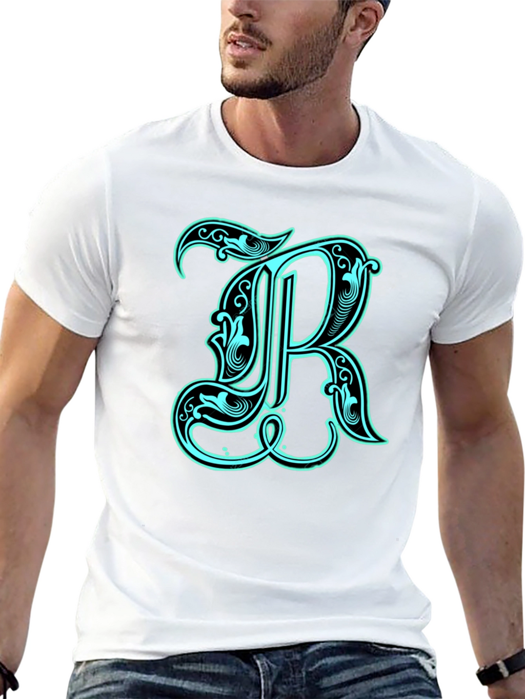 Letter R Graphic Tee - Stylish and Unique