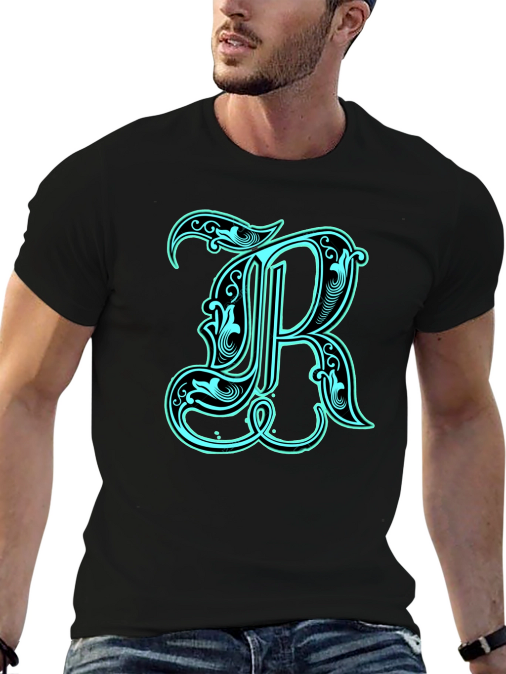 Letter R Graphic Tee - Stylish and Unique