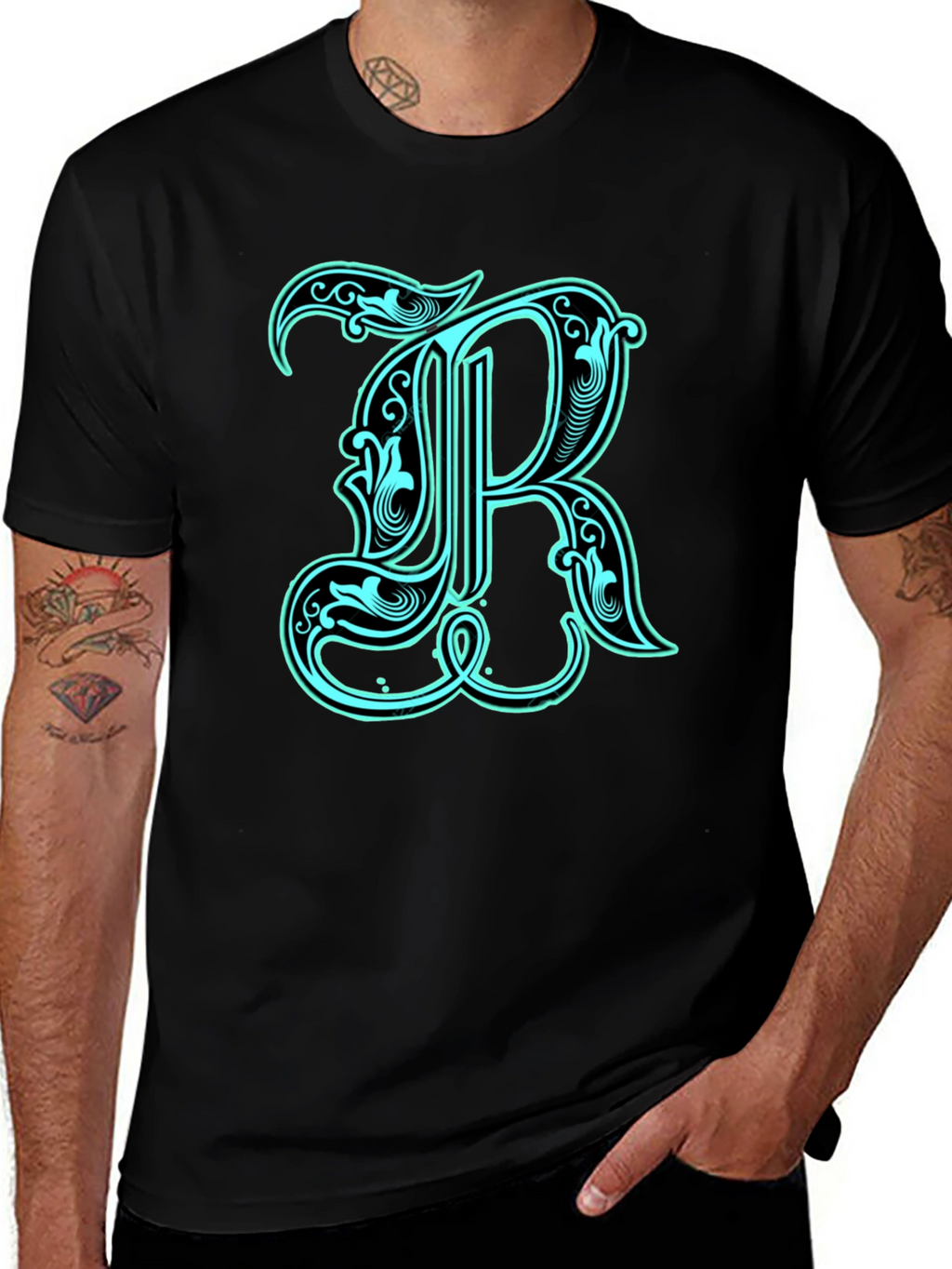 Letter R Graphic Tee - Stylish and Unique