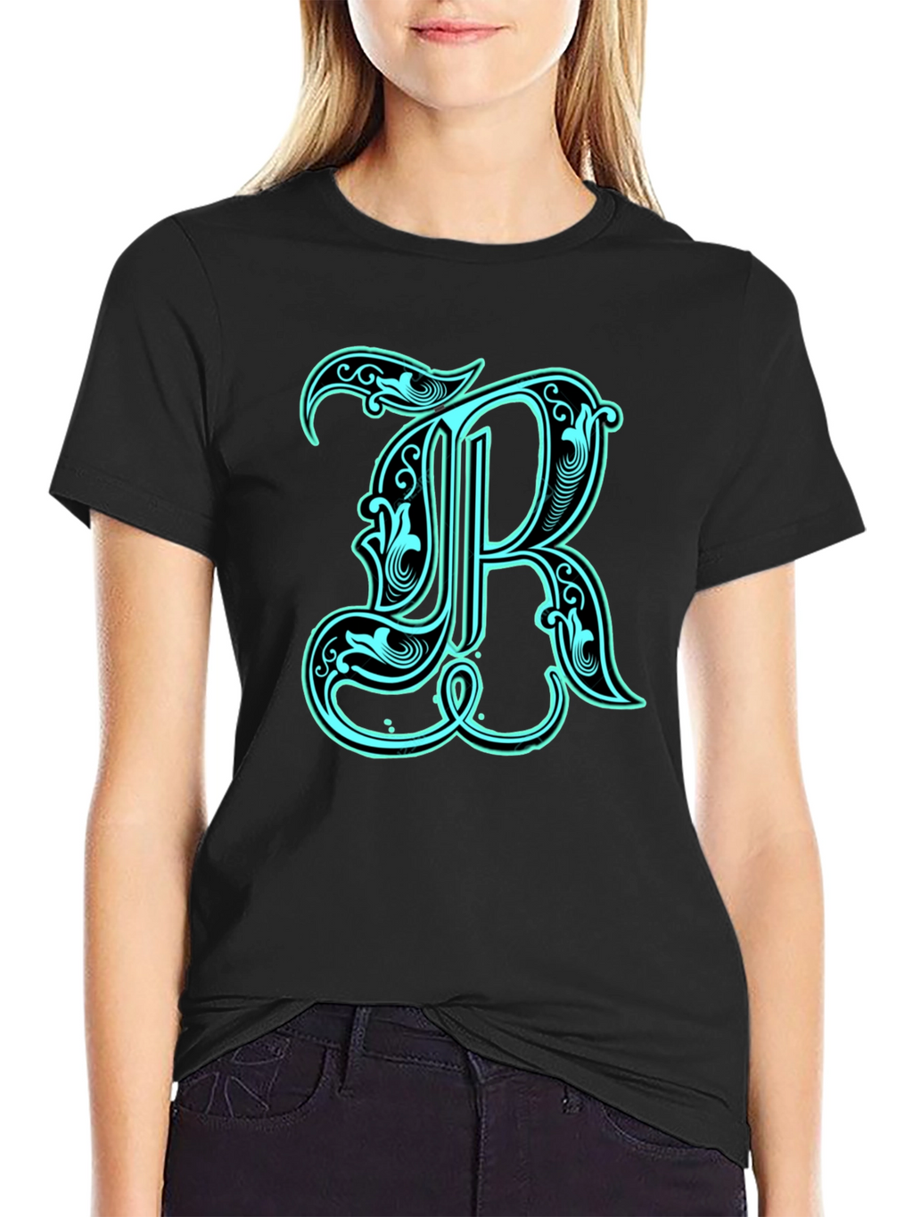 Letter R Graphic Tee - Stylish and Unique
