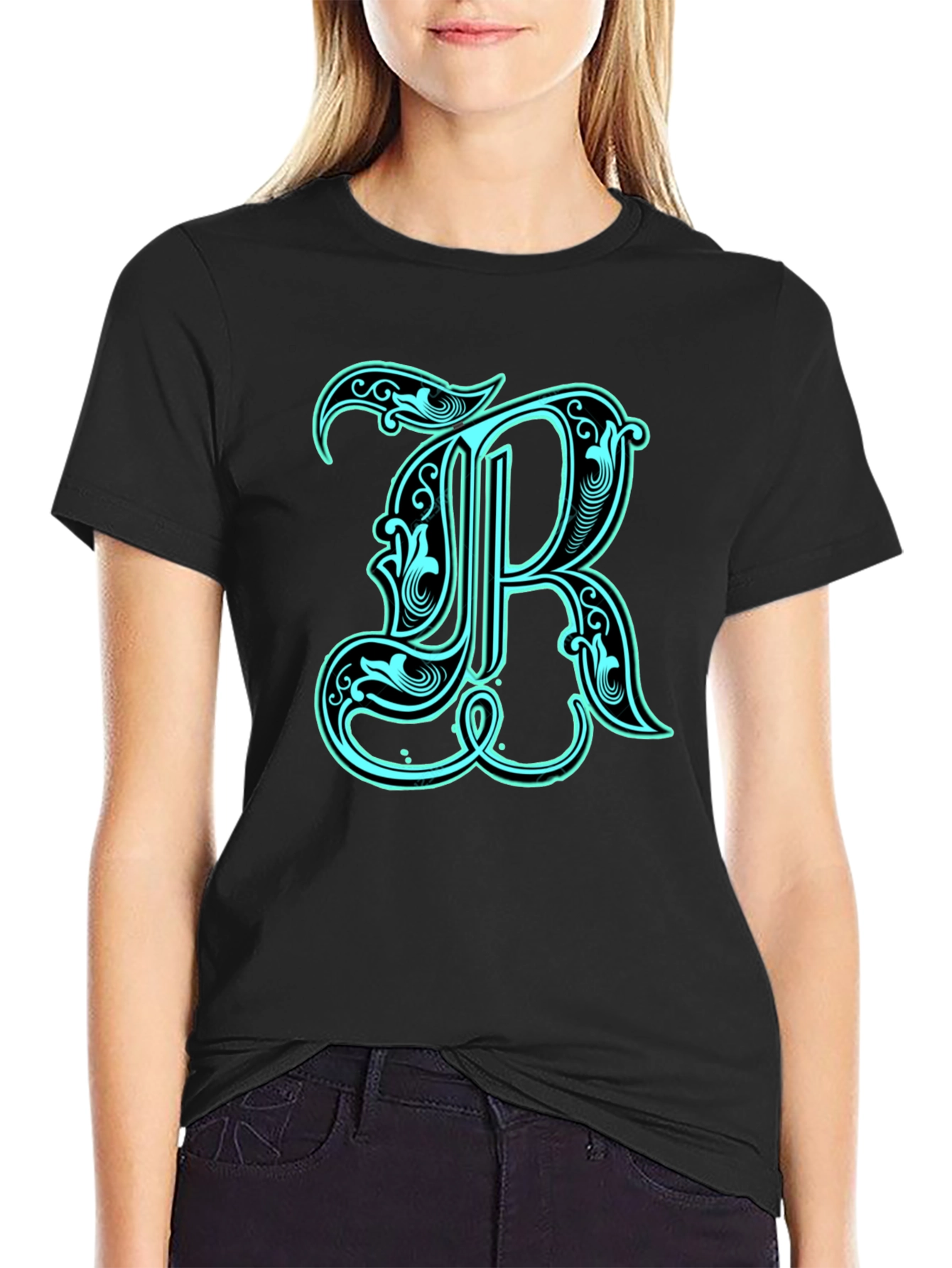 Letter R Graphic Tee - Stylish and Unique