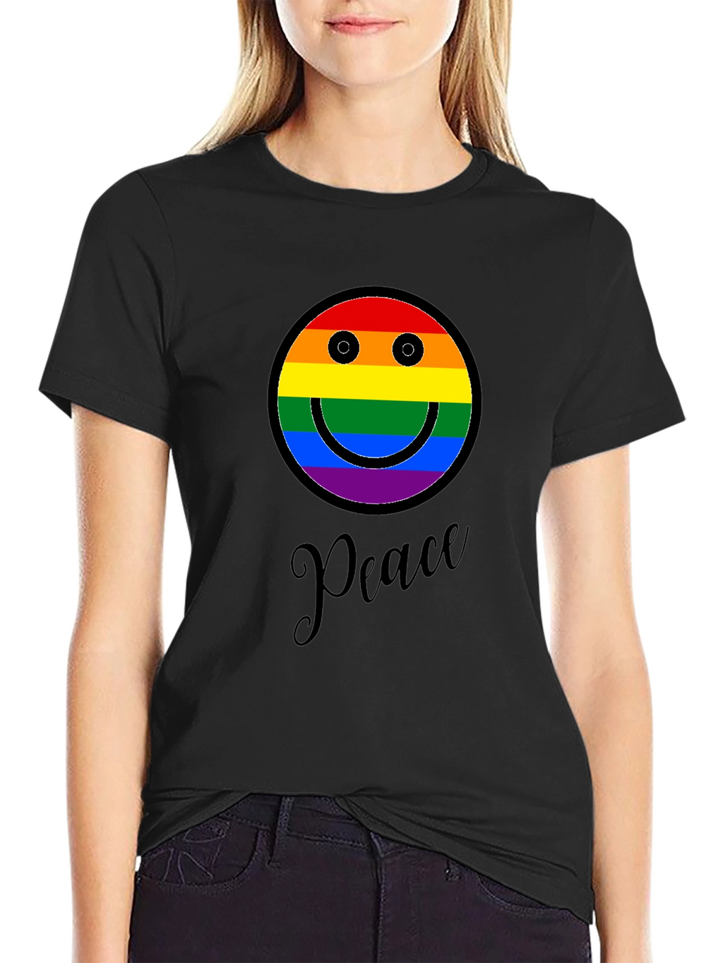 Peace Rainbow Smiley Face T-Shirt