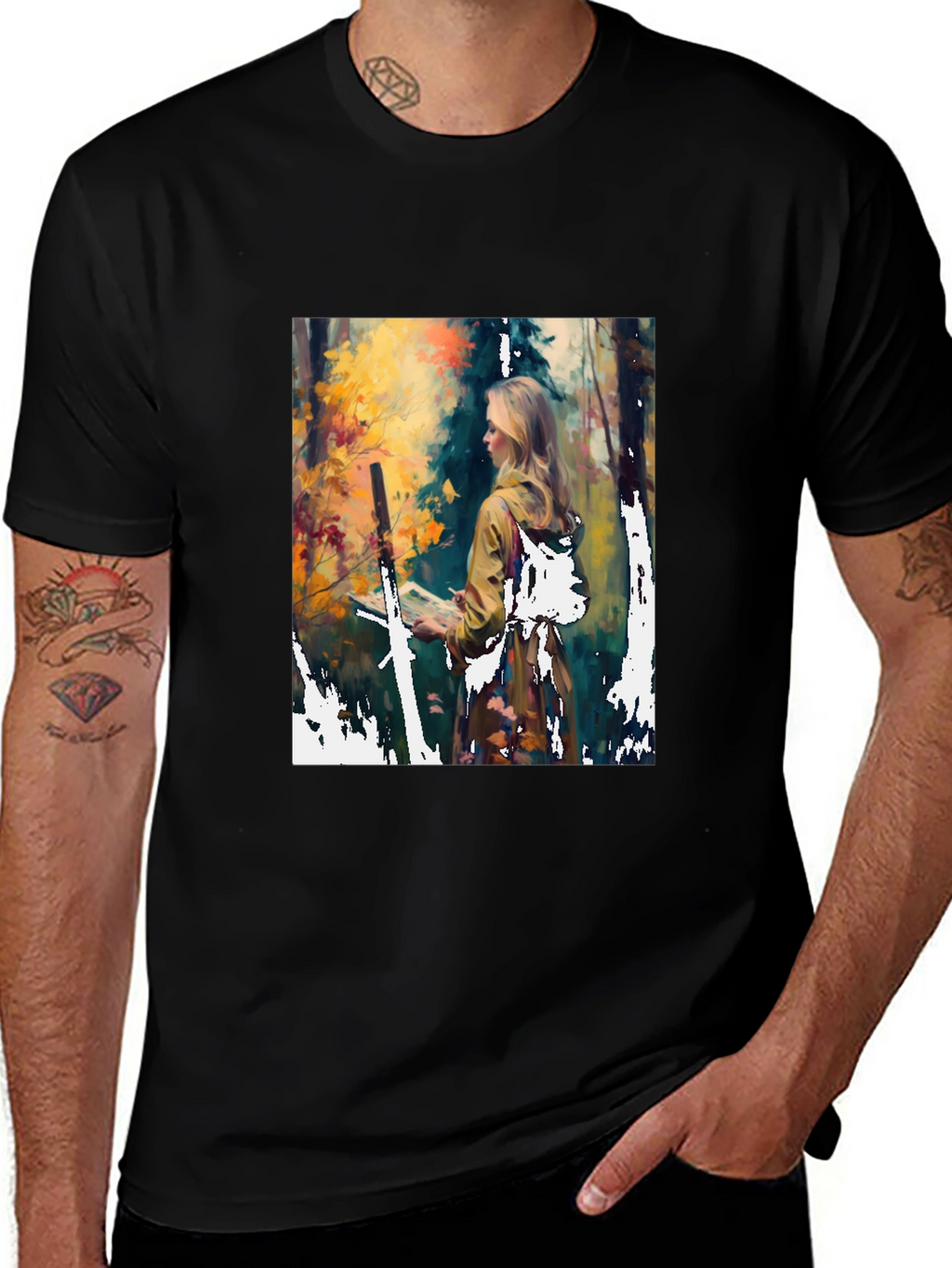 Nature Artist Graphic Tee - Unisex Black T-Shirt