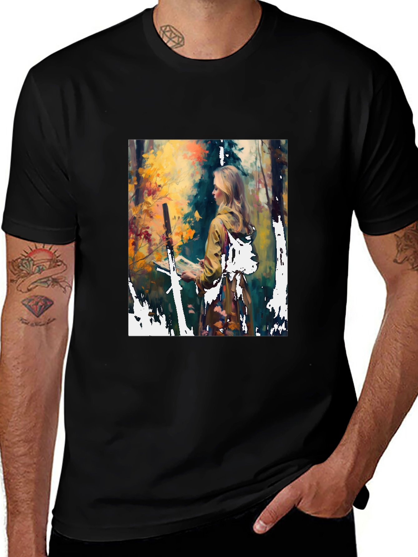 Nature Artist Graphic Tee - Unisex Black T-Shirt