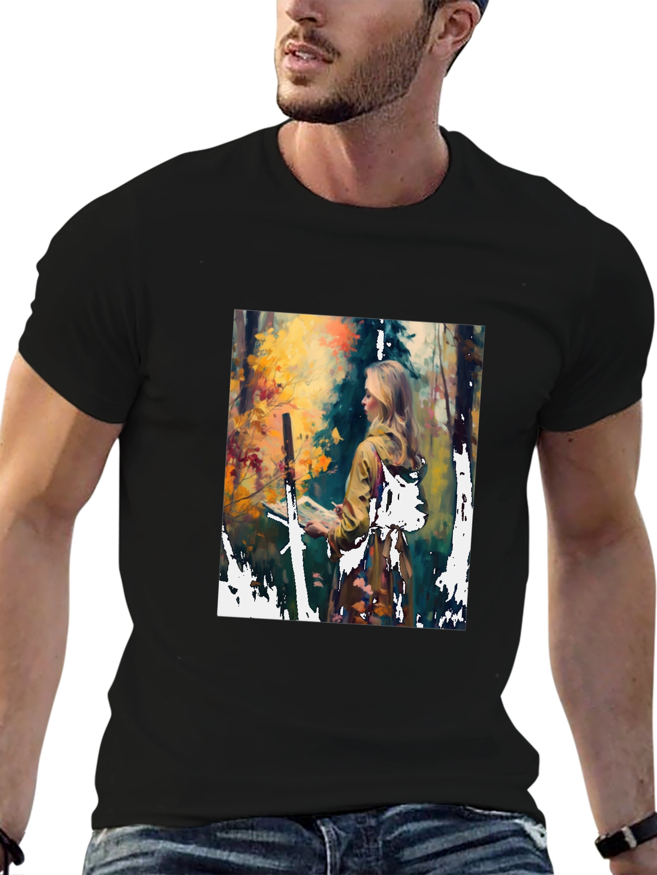 Nature Artist Graphic Tee - Unisex Black T-Shirt