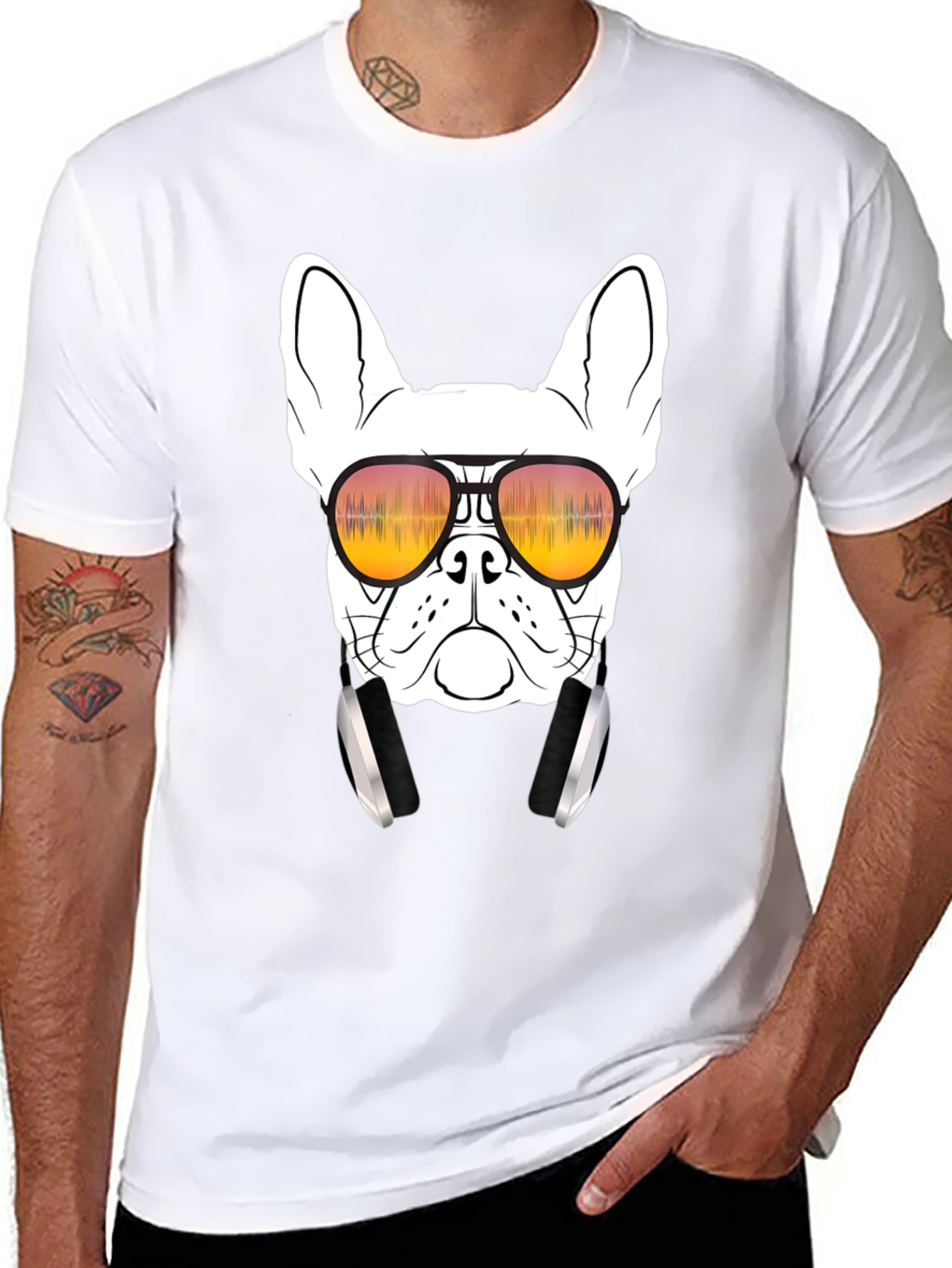 Cool Dog Graphic Tee - Trendy T-Shirt