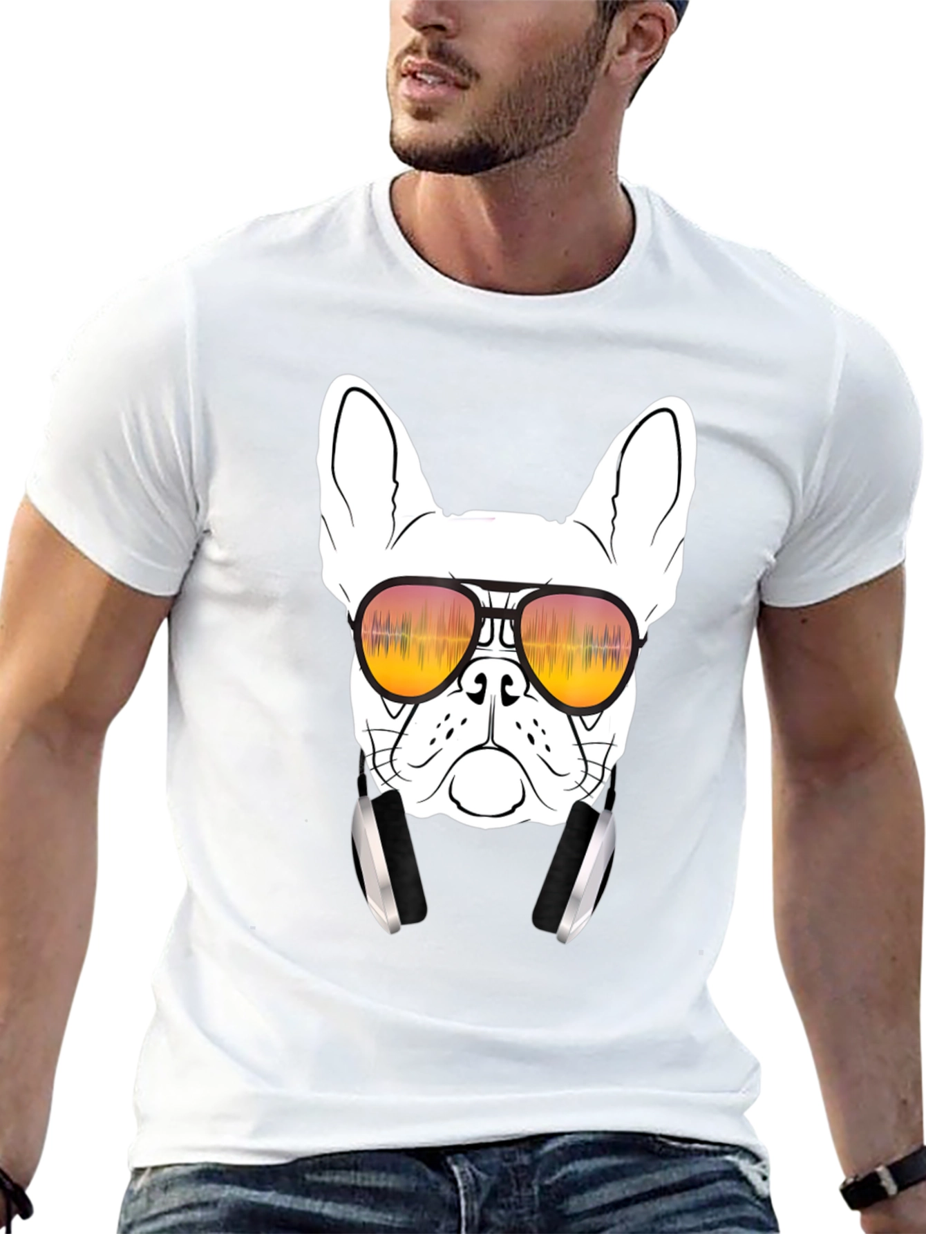 Cool Dog Graphic Tee - Trendy T-Shirt