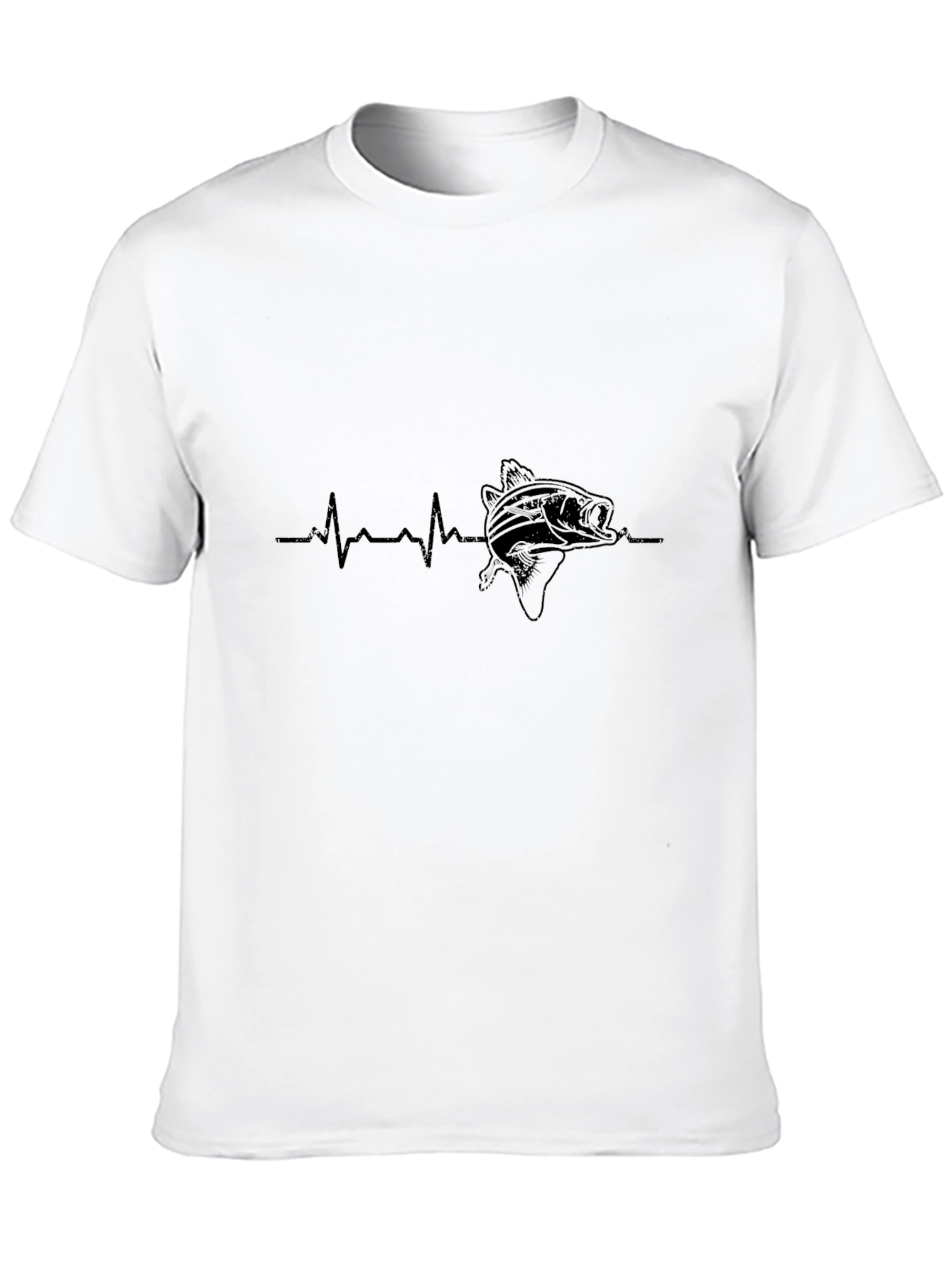 Fishing Heartbeat T-Shirt - Bass Angler Tee