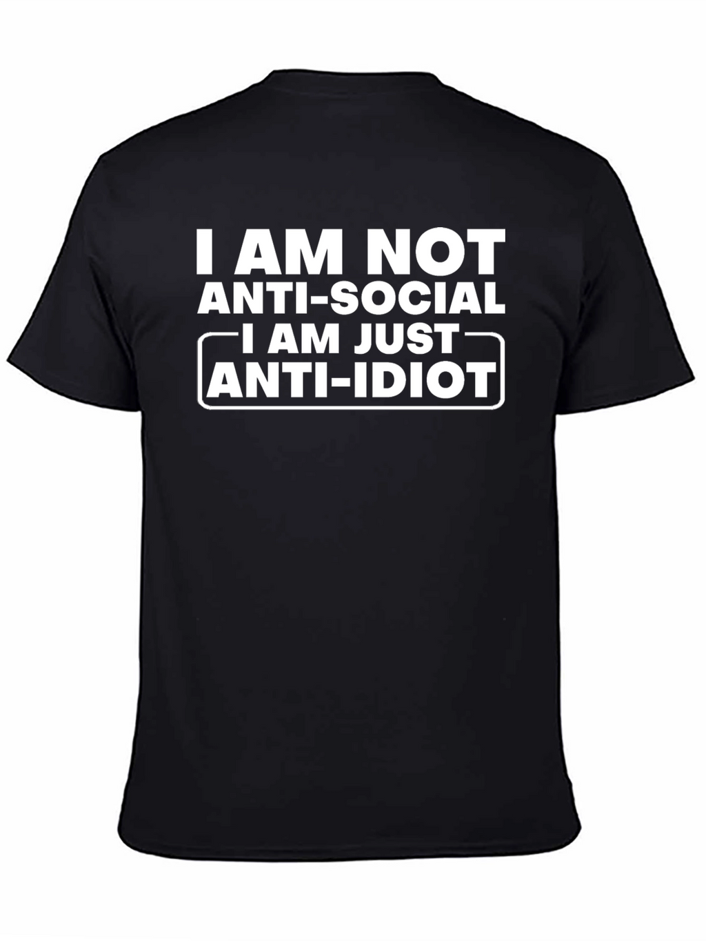 Anti-Social Anti-Idiot Graphic T-Shirt