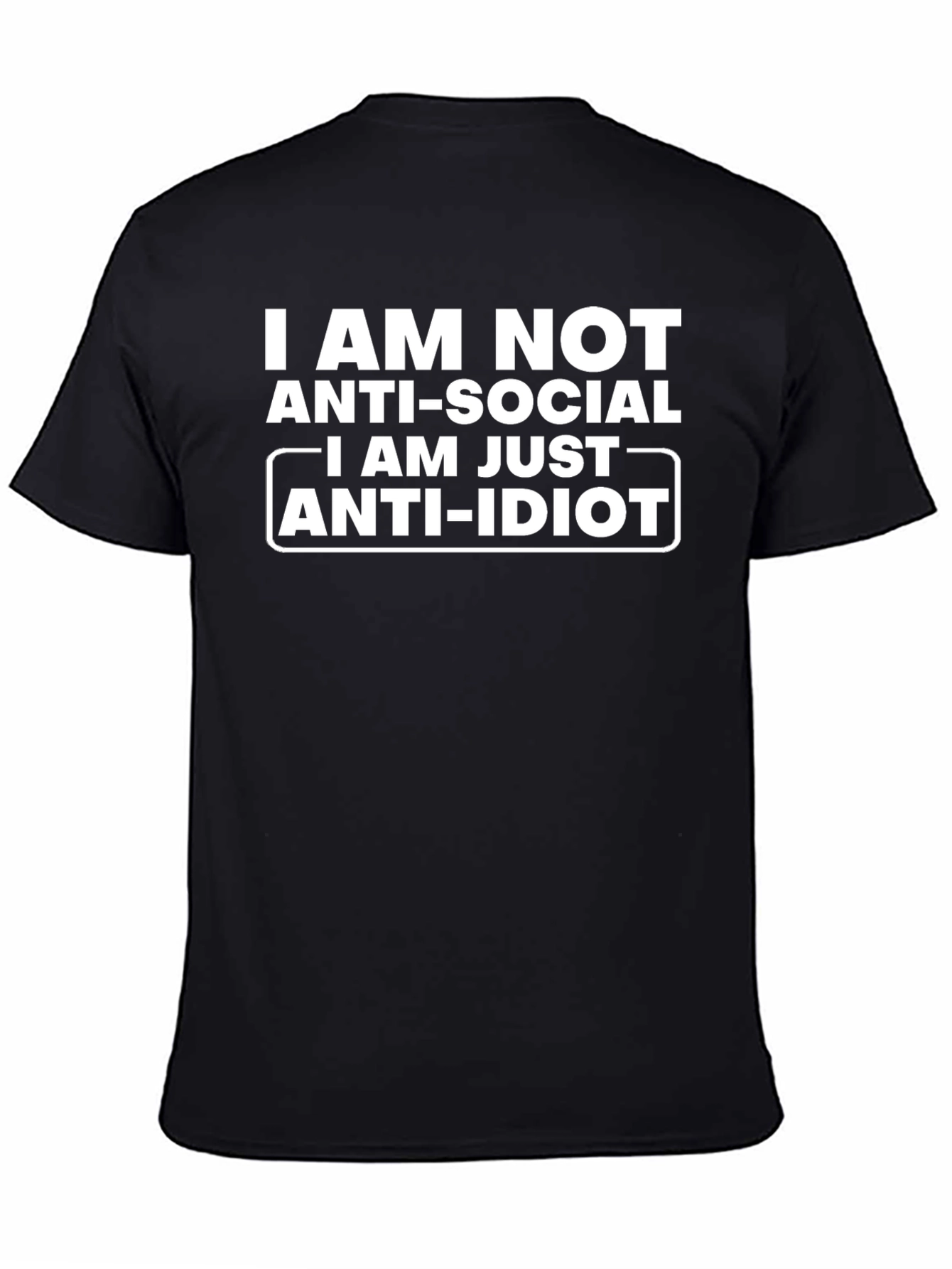 Anti-Social Anti-Idiot Graphic T-Shirt