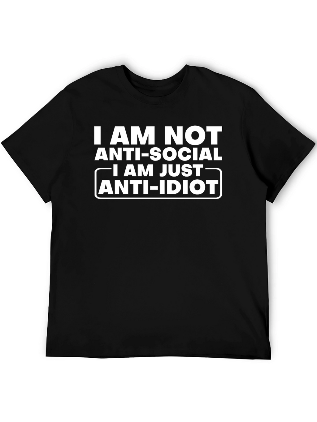 Anti-Social Anti-Idiot Graphic T-Shirt