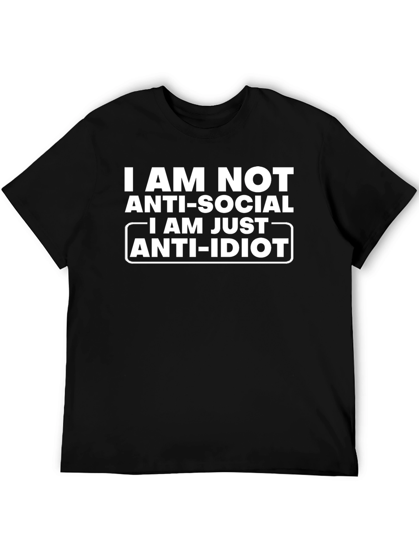 Anti-Social Anti-Idiot Graphic T-Shirt