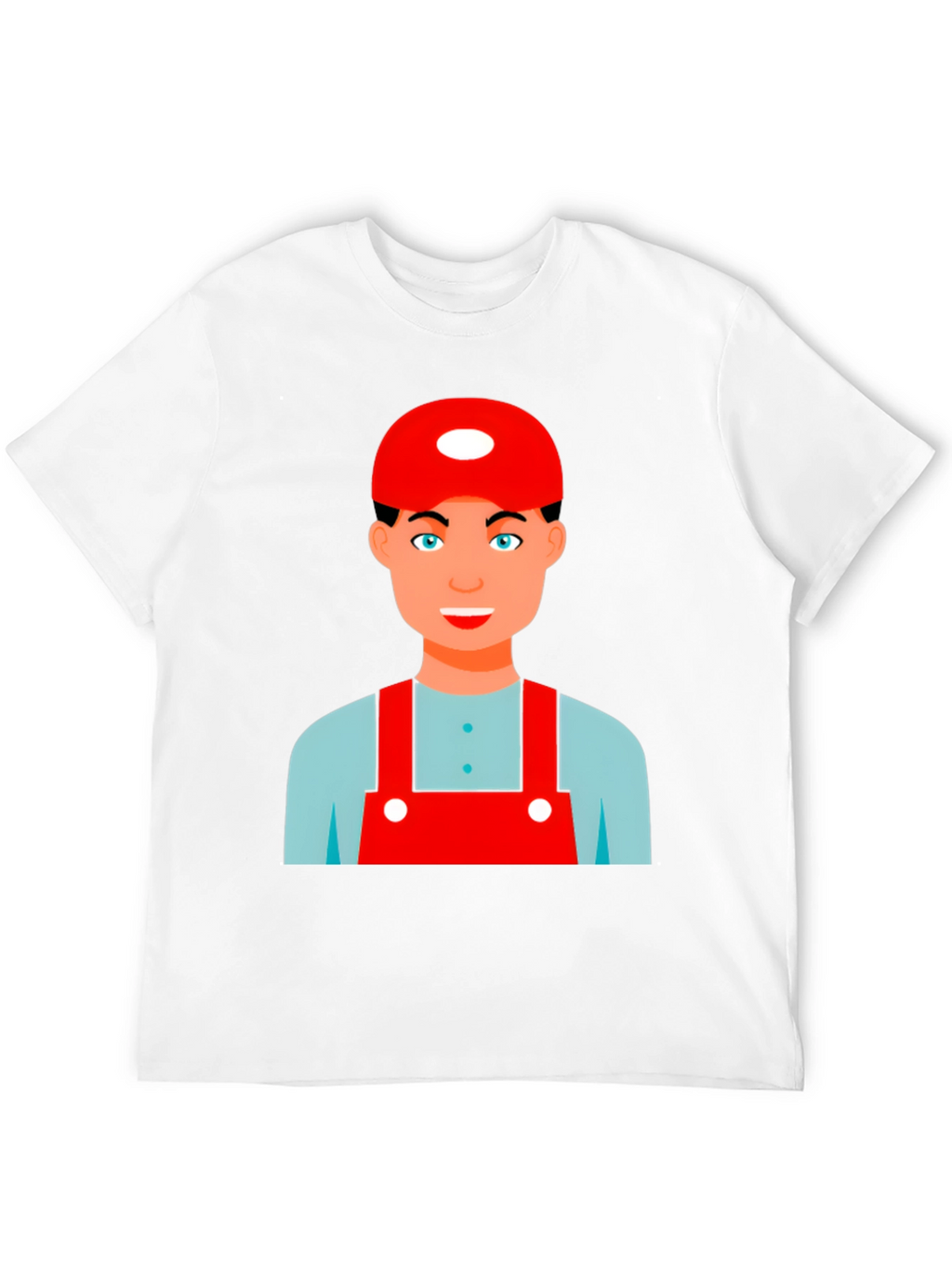 Cartoon Character Graphic Tee - Black Cotton Blend Shirt
