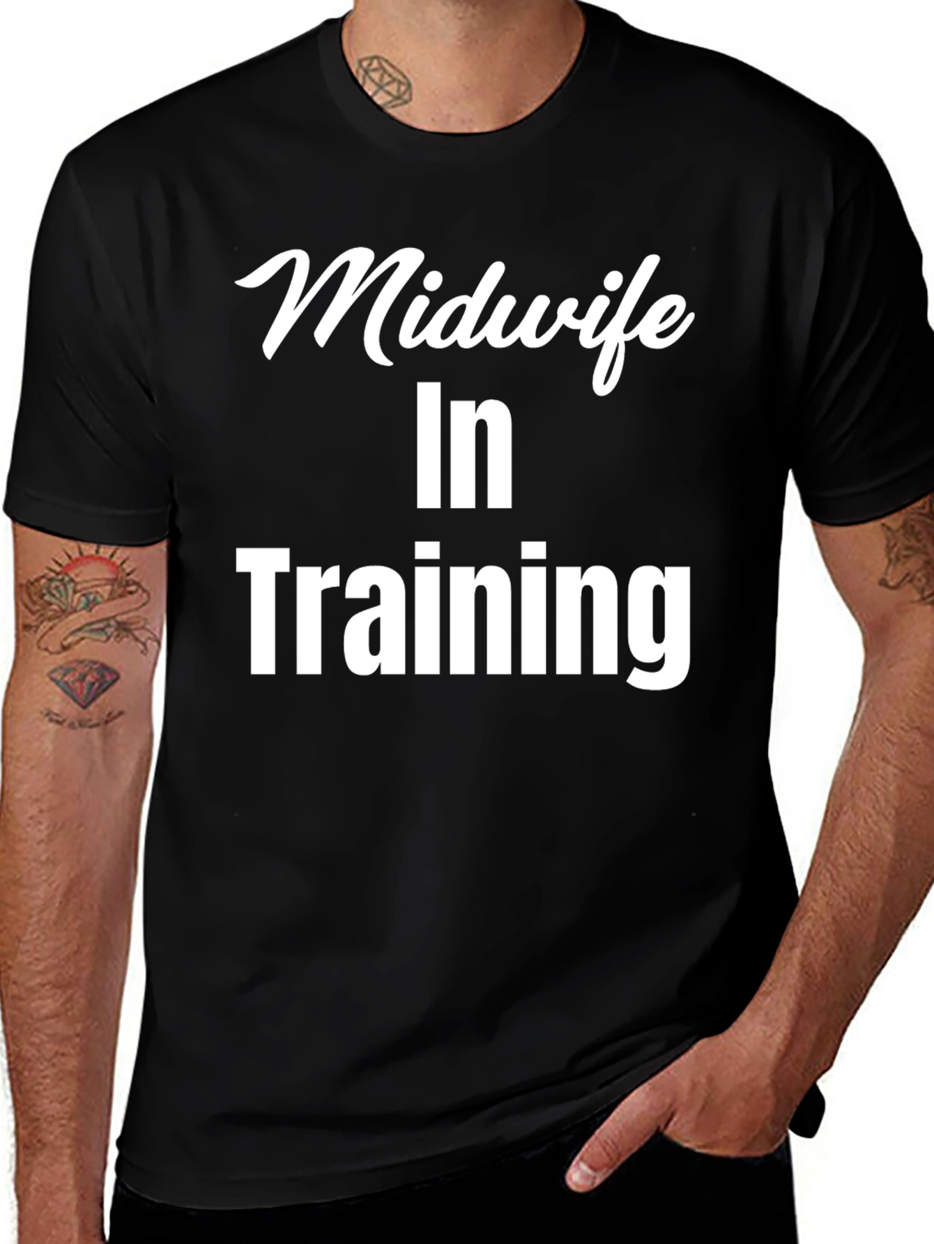 Midwife in Training Black T-Shirt