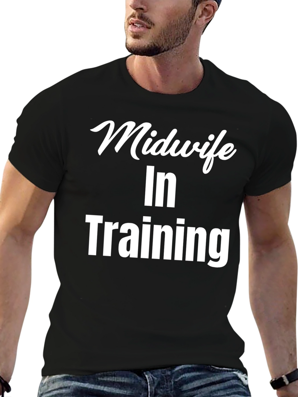 Midwife in Training Black T-Shirt