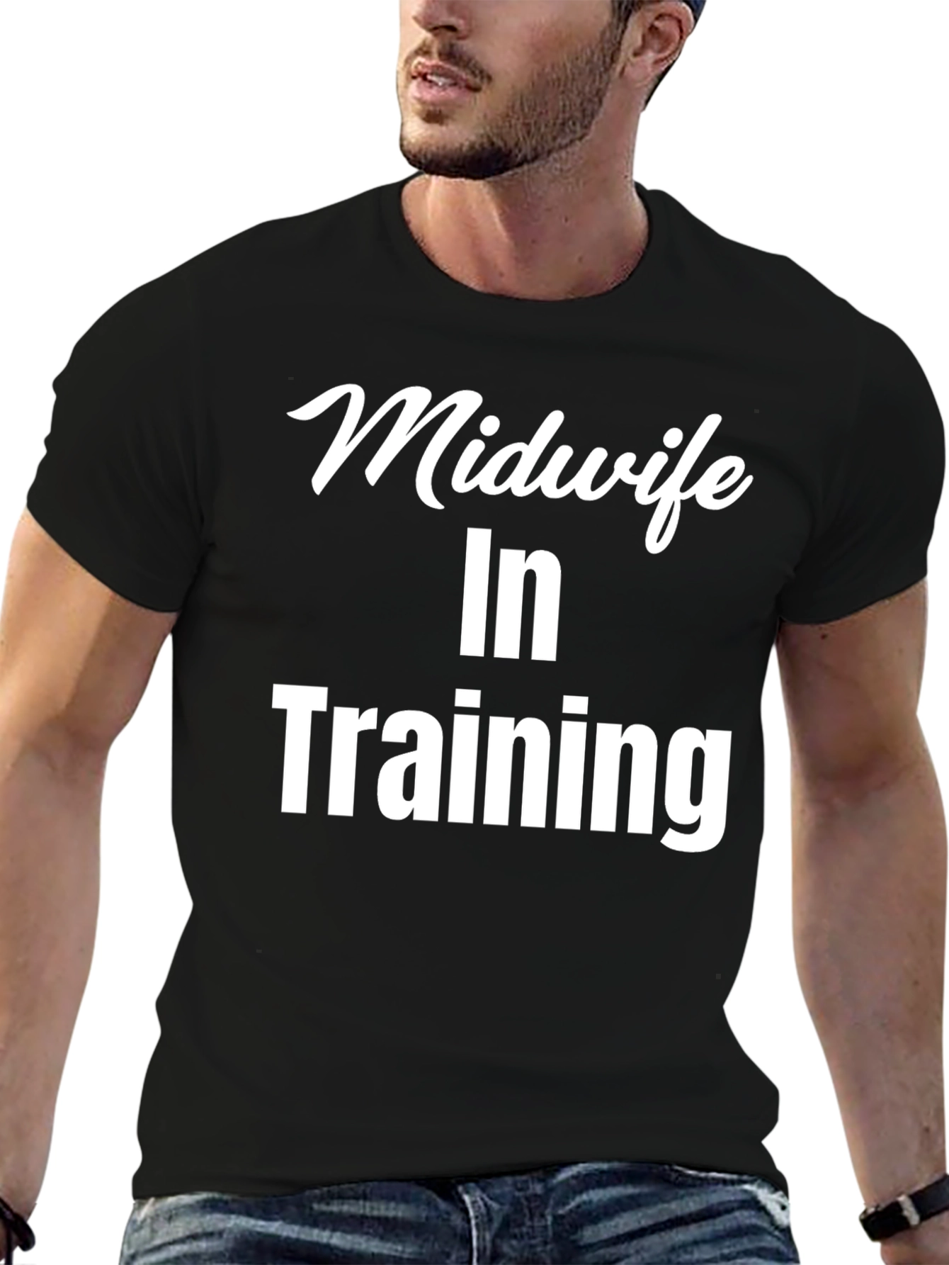 Midwife in Training Black T-Shirt