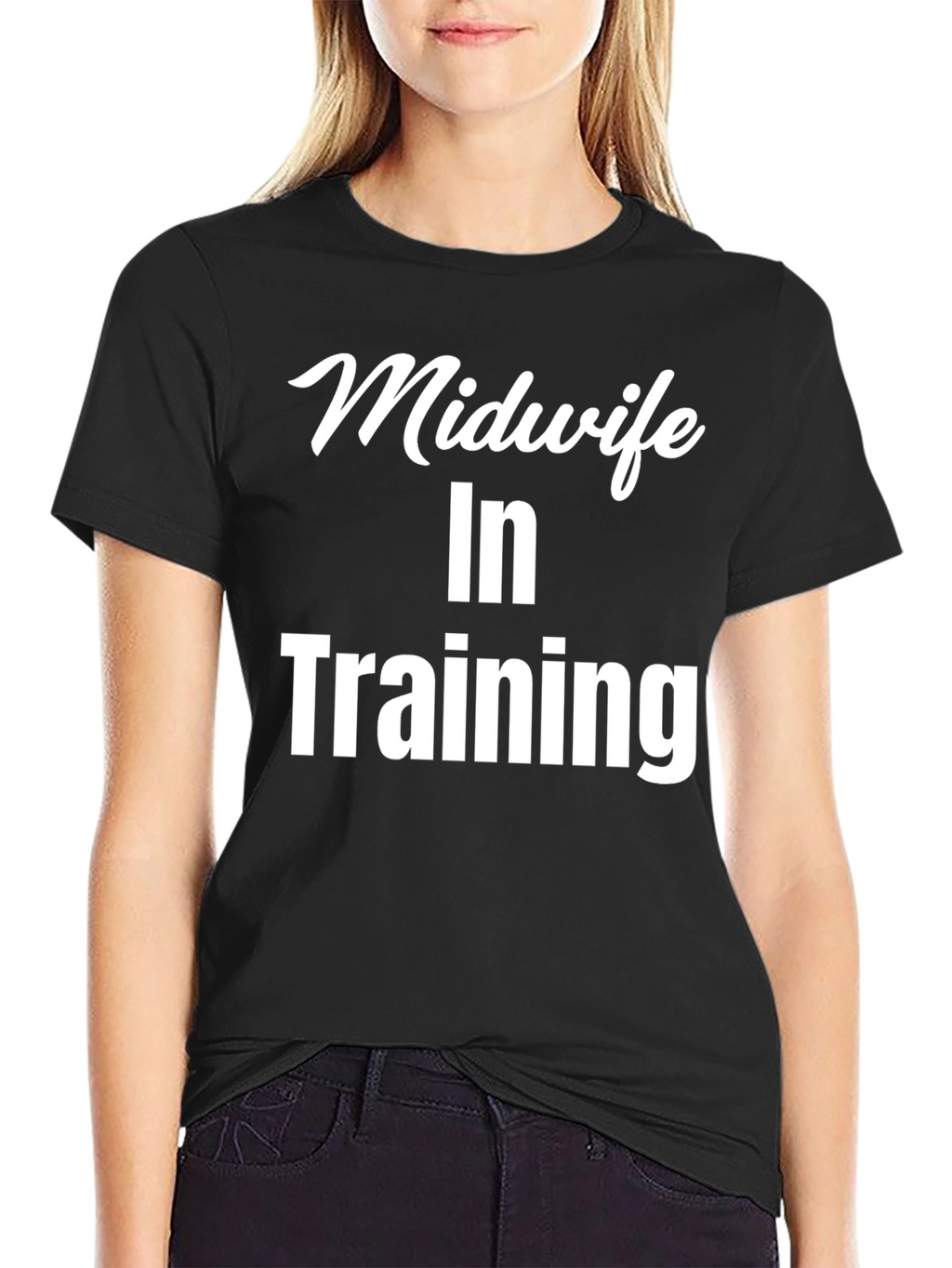 Midwife in Training Black T-Shirt