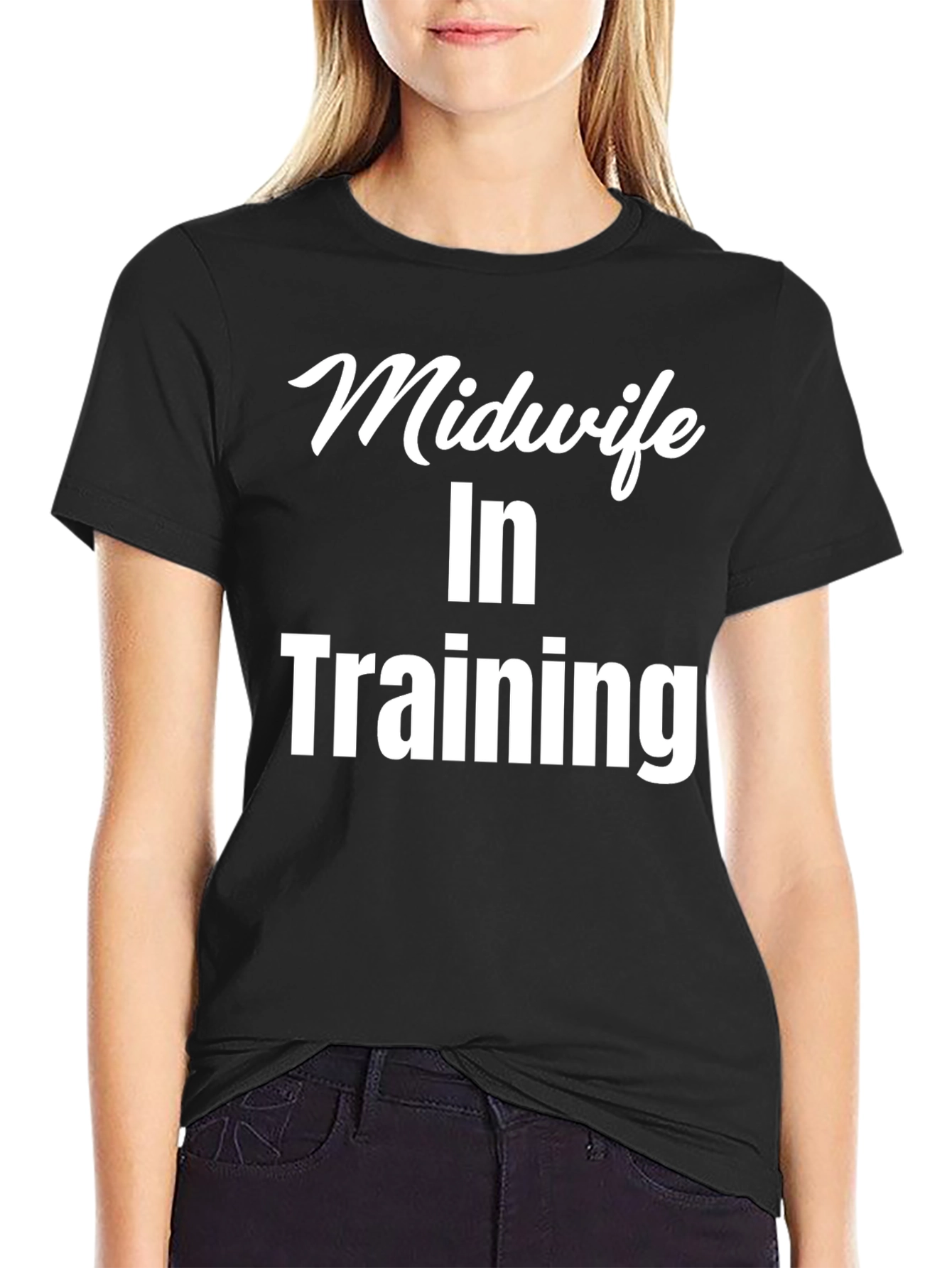 Midwife in Training Black T-Shirt