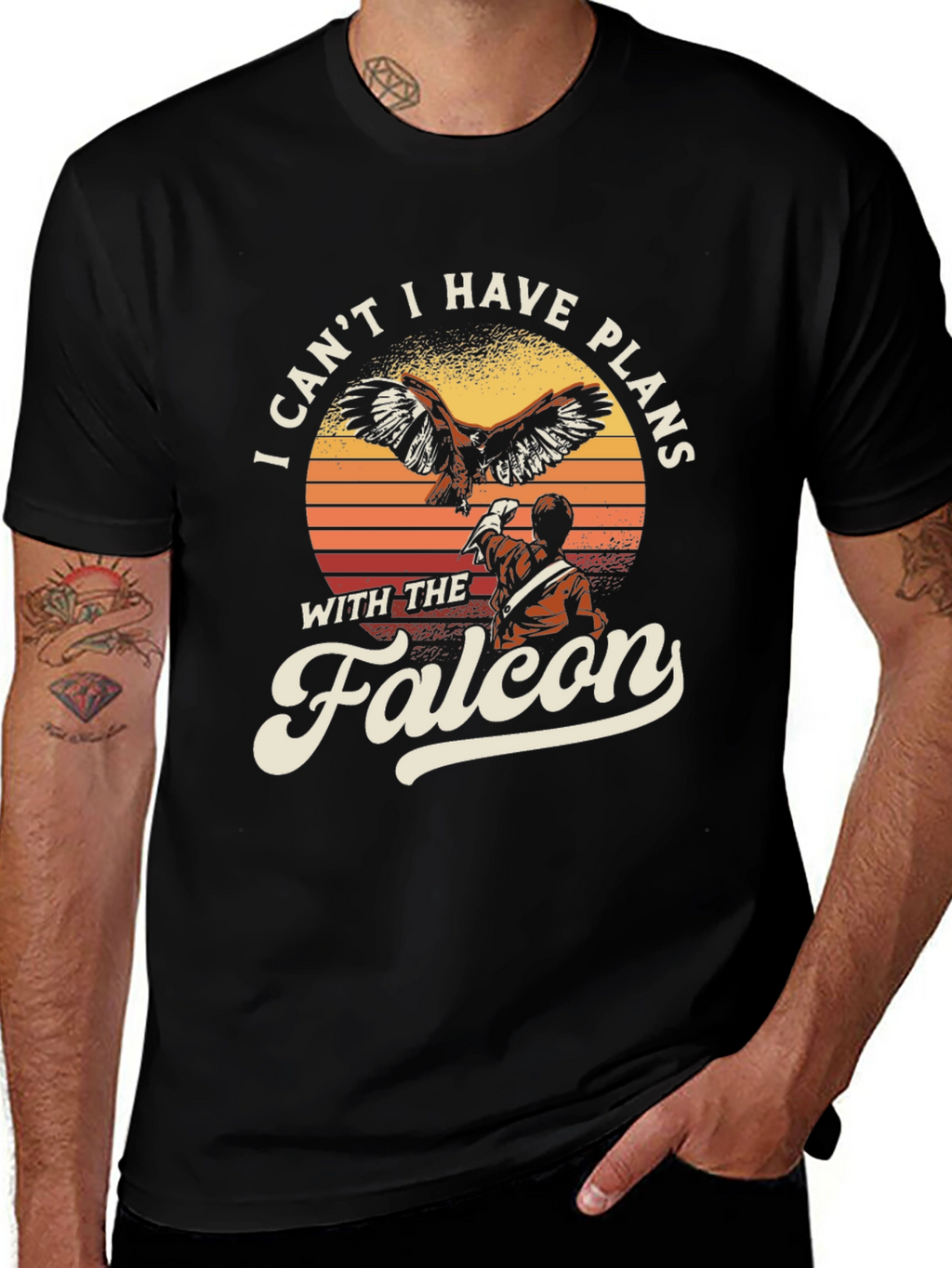 Falcon Plans Graphic T-Shirt - Bird Lover Tee