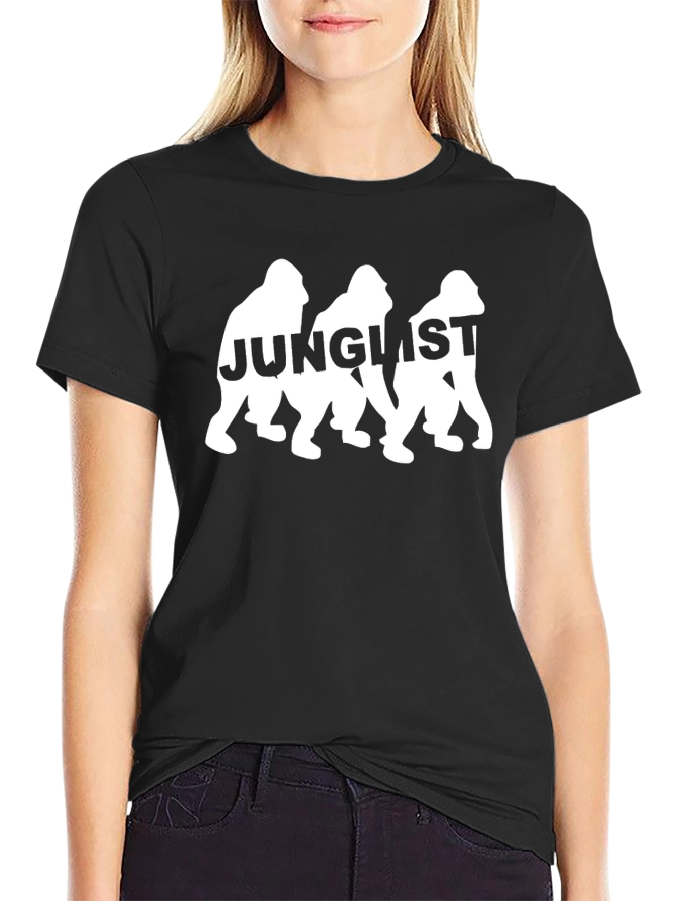 Junglist Gorilla Graphic Tee - Black