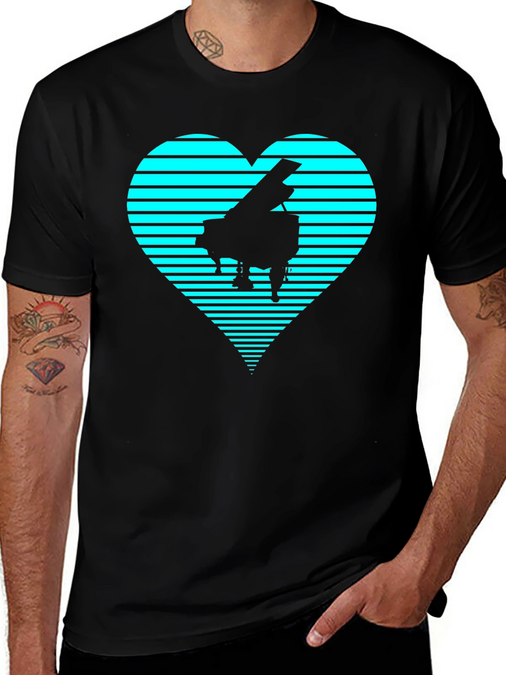 Piano Heartbeat T-Shirt - Music Lover Tee