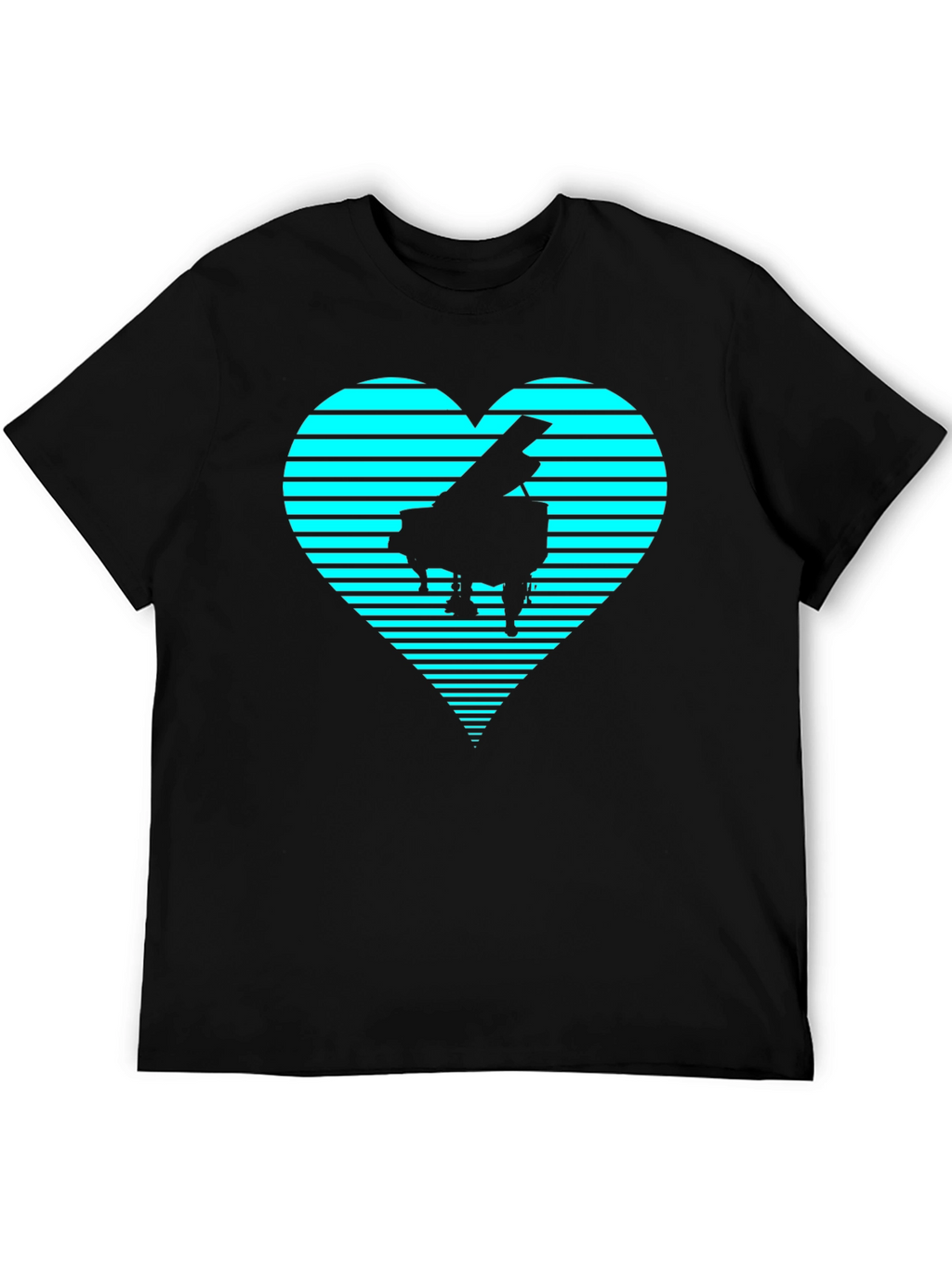 Piano Heartbeat T-Shirt - Music Lover Tee