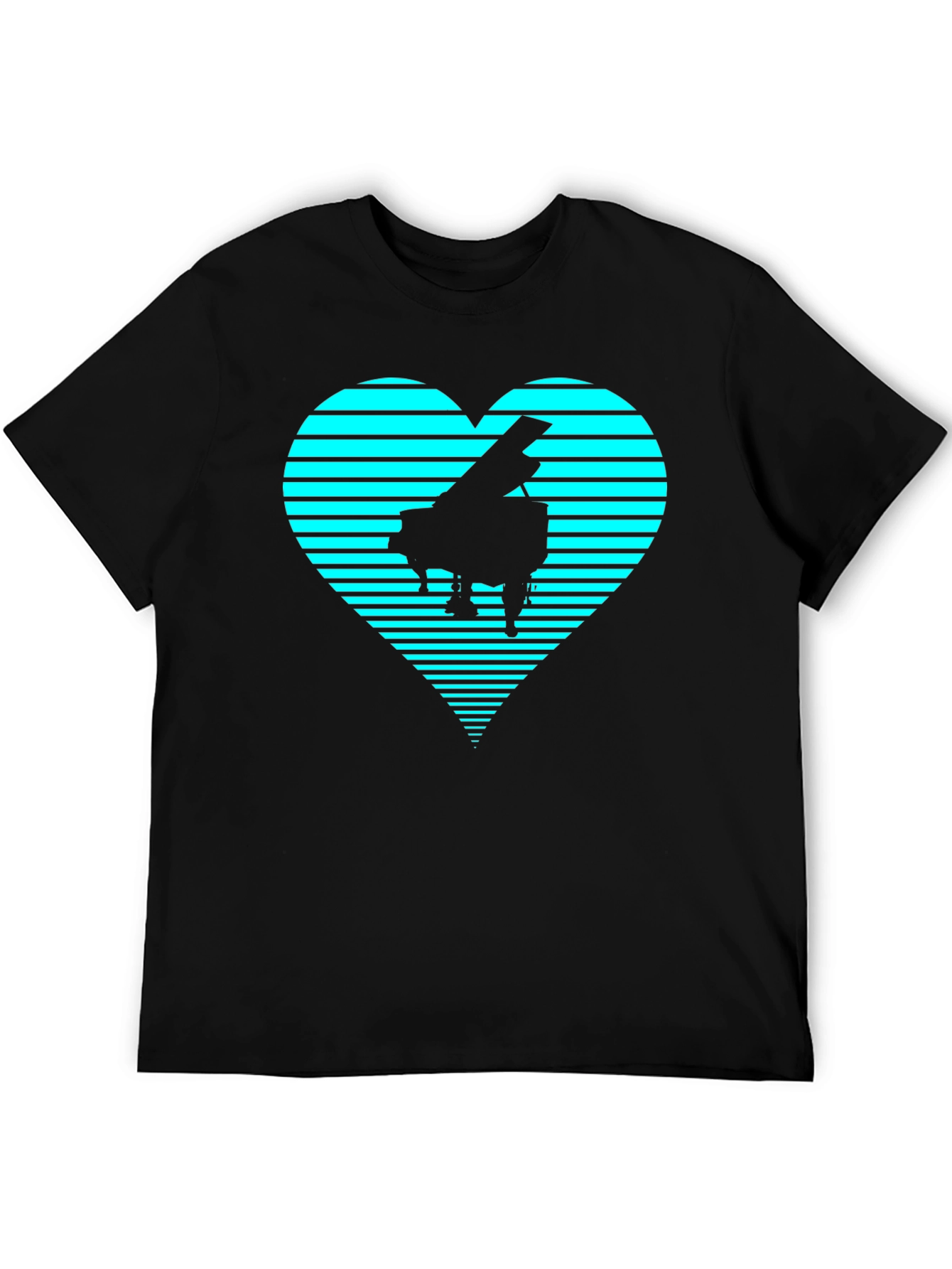 Piano Heartbeat T-Shirt - Music Lover Tee