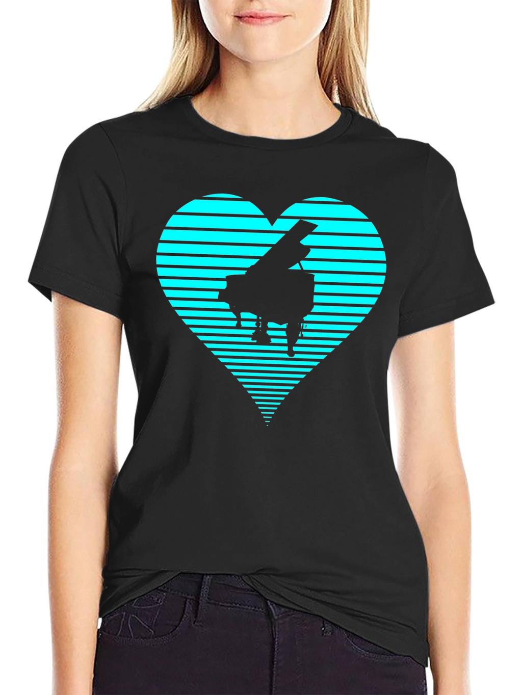 Piano Heartbeat T-Shirt - Music Lover Tee