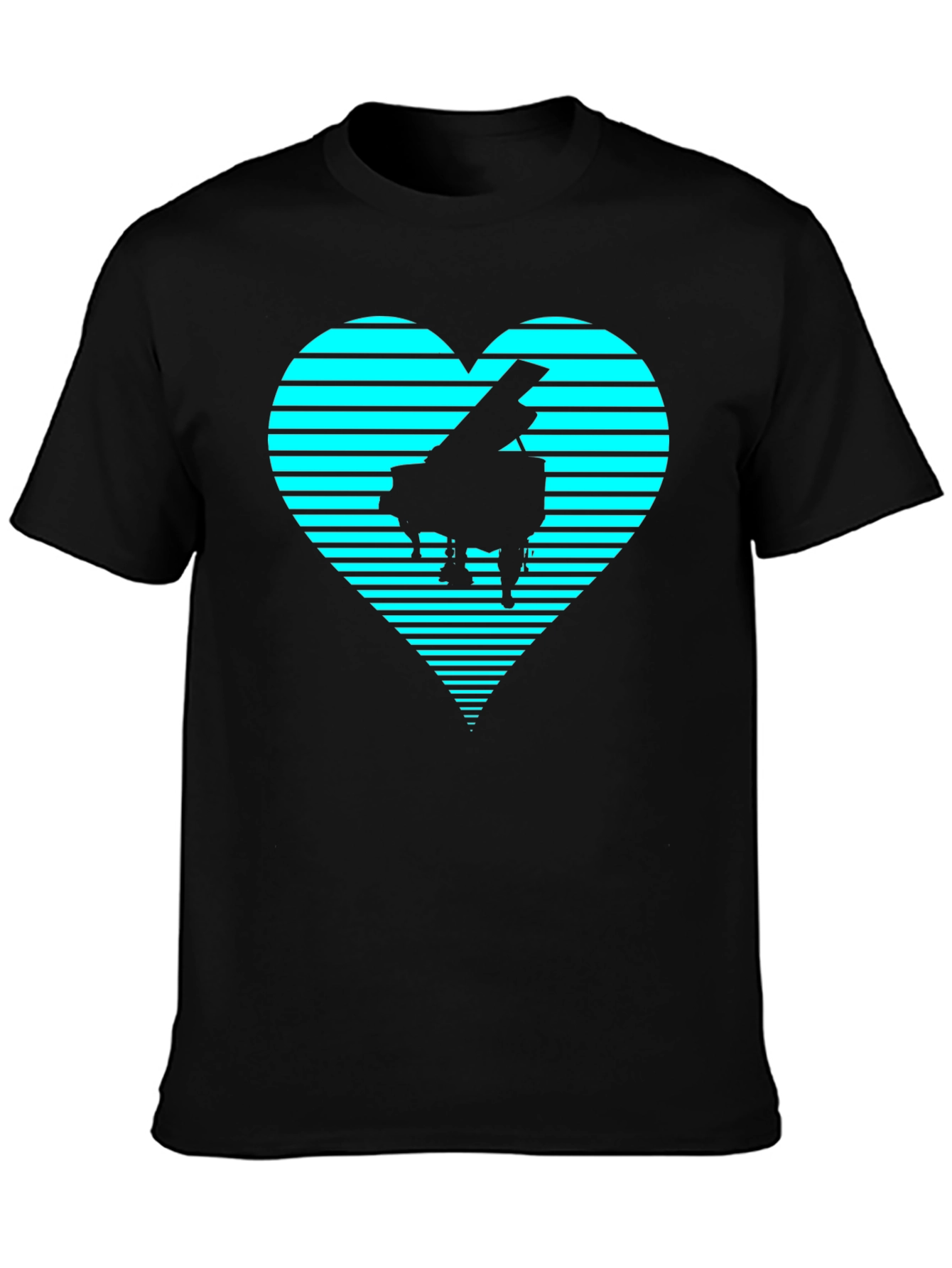 Piano Heartbeat T-Shirt - Music Lover Tee
