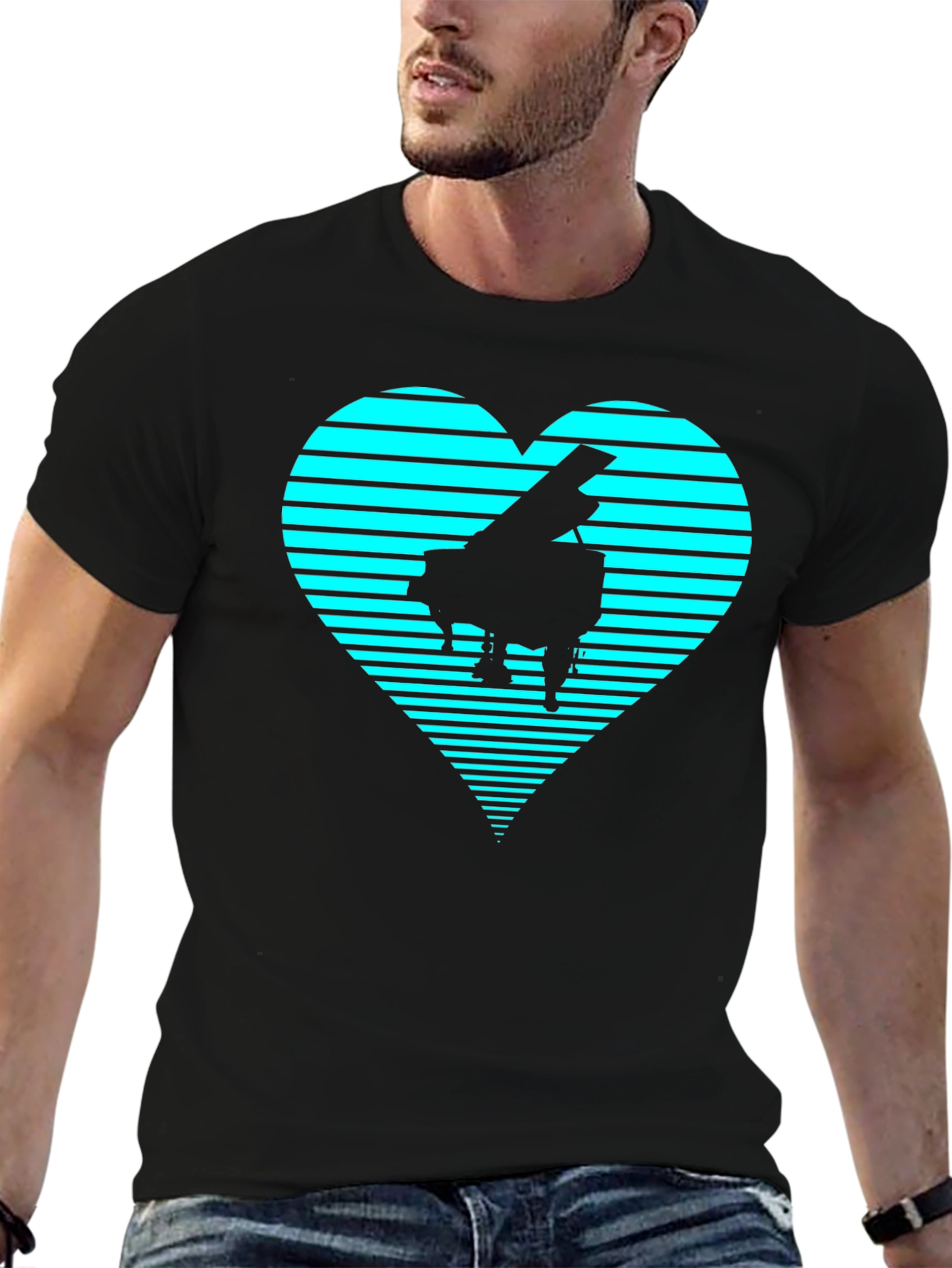 Piano Heartbeat T-Shirt - Music Lover Tee