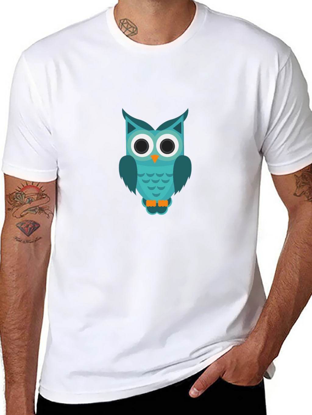 Owl Graphic T-Shirt - Cool & Casual Black Tee