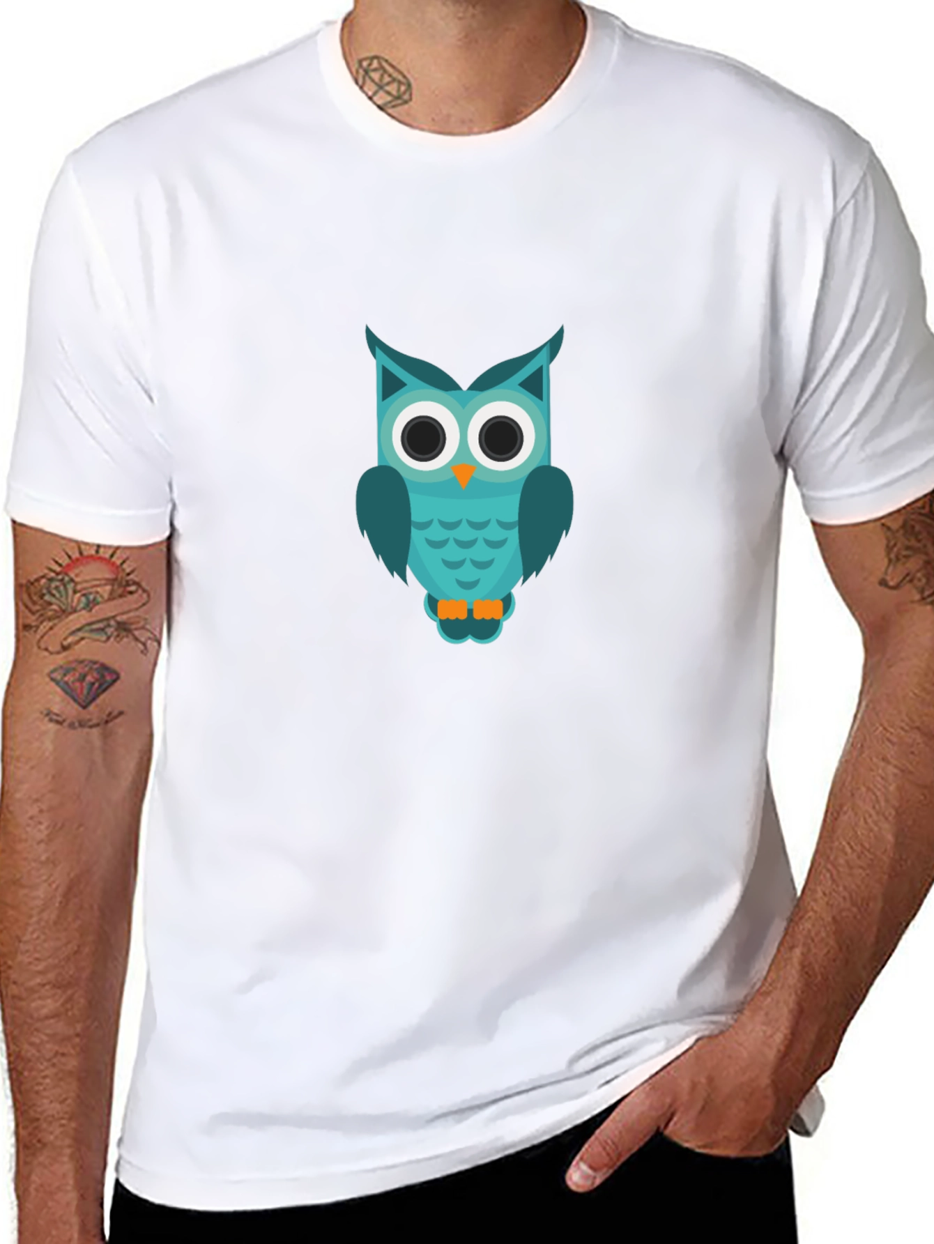 Owl Graphic T-Shirt - Cool & Casual Black Tee
